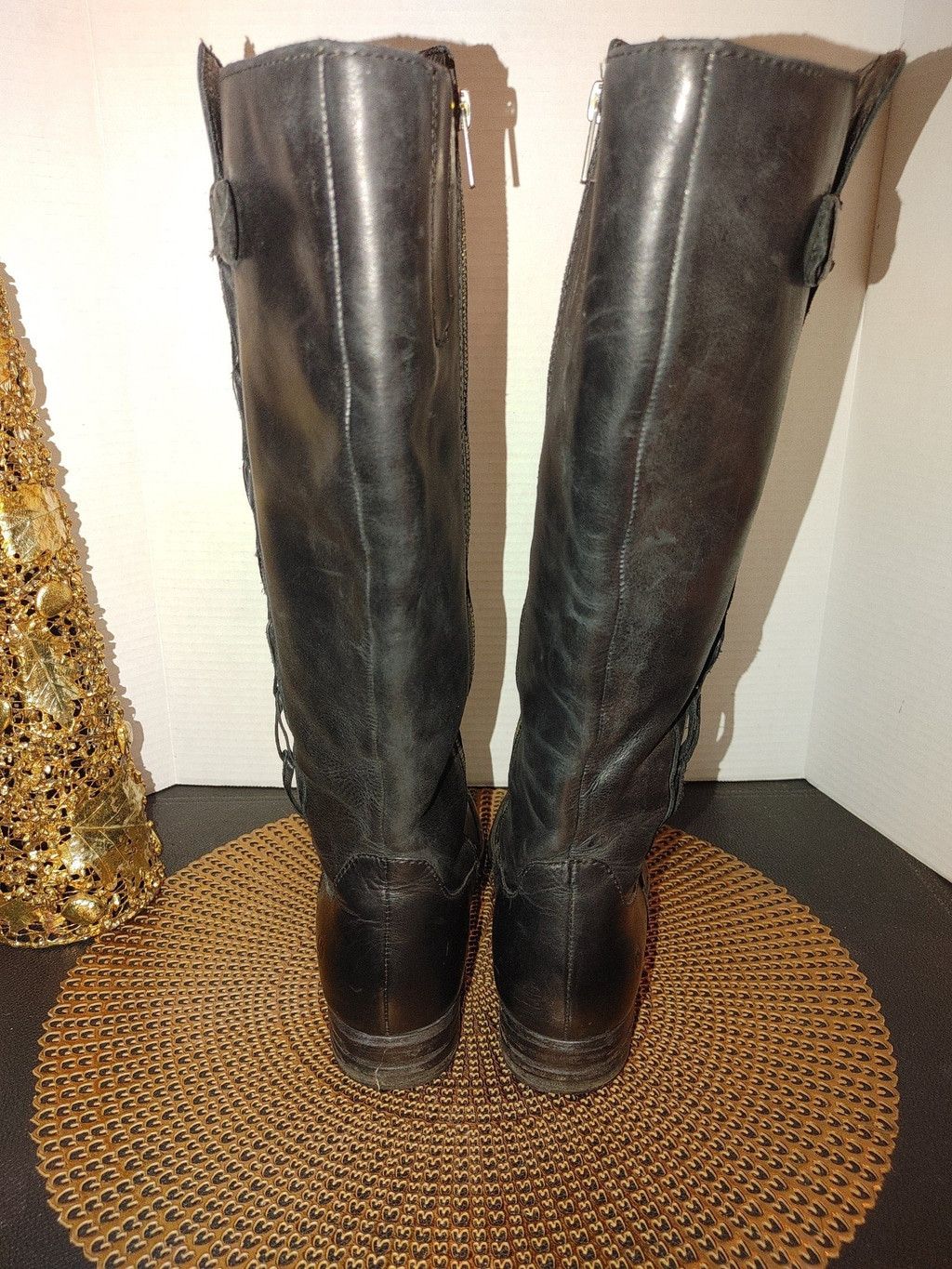 Born Born Campus Riding Leather Boots Size 9M F29103 Size US 9 / IT 39 - 5 Thumbnail