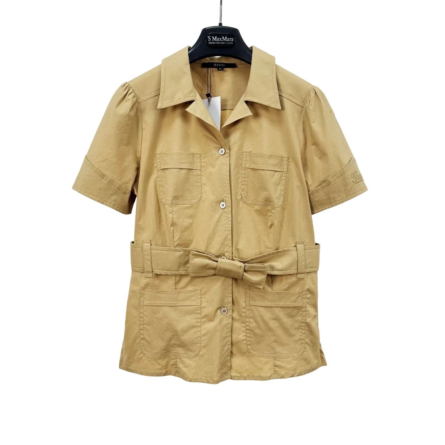 Gucci Gucci Embroidery Logo Button Up Shirt Size 40 Size S / US 4 / IT 40 - 1 Thumbnail