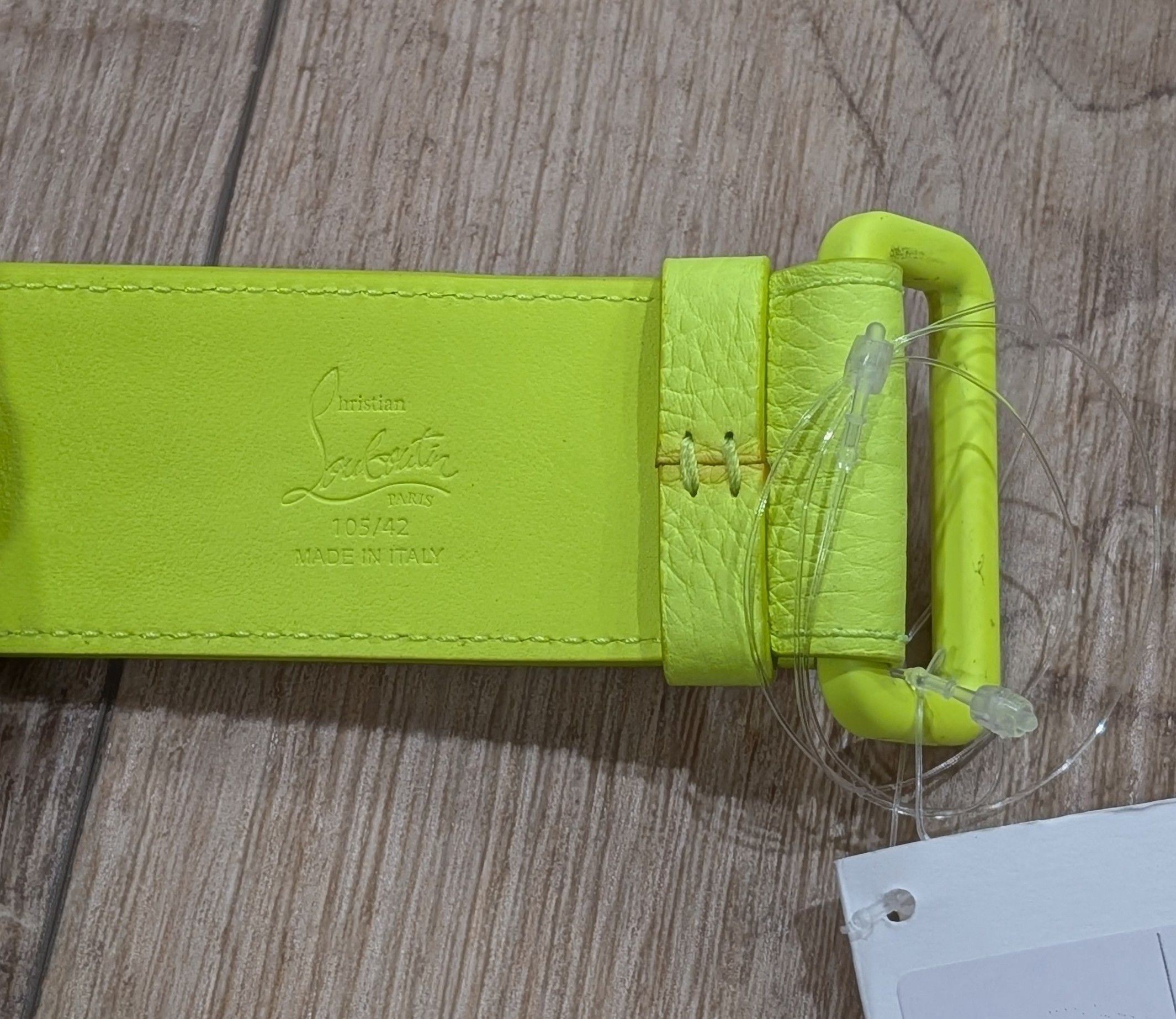 Christian Louboutin Christian Louboutin Studded Leather Belt Yellow 105 US 42 Size 42 - 5 Thumbnail