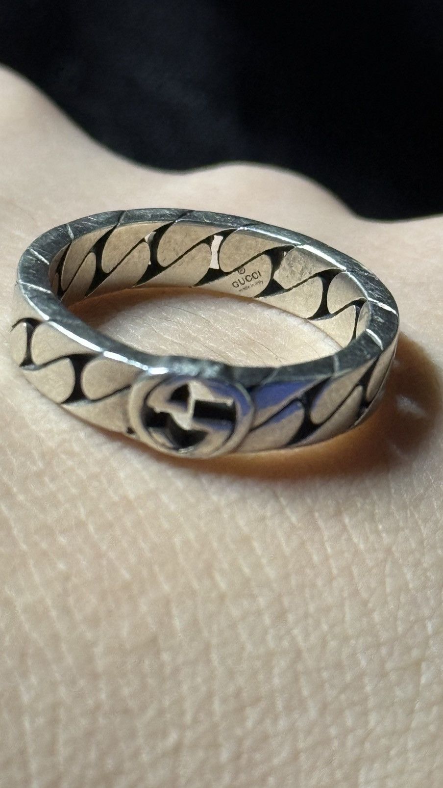 Gucci Gucci GG Cuban Silver Ring Sterling Silver Size 7 Us Size ONE SIZE - 2 Thumbnail