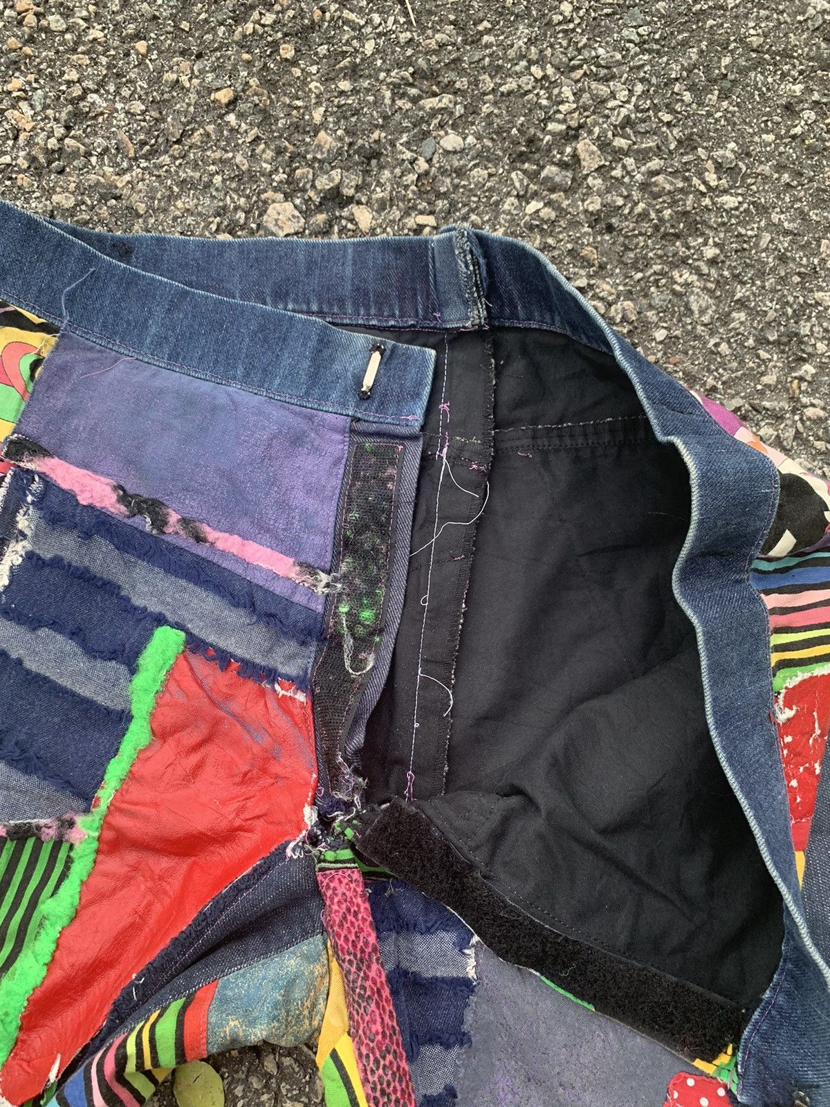 If Six Was Nine × Japanese Brand FLARE PATCHWORK HANDMADE HIPPIES STYLE REWORK INSANE PANTS🌈 Size US 32 / EU 48 - 12 Thumbnail