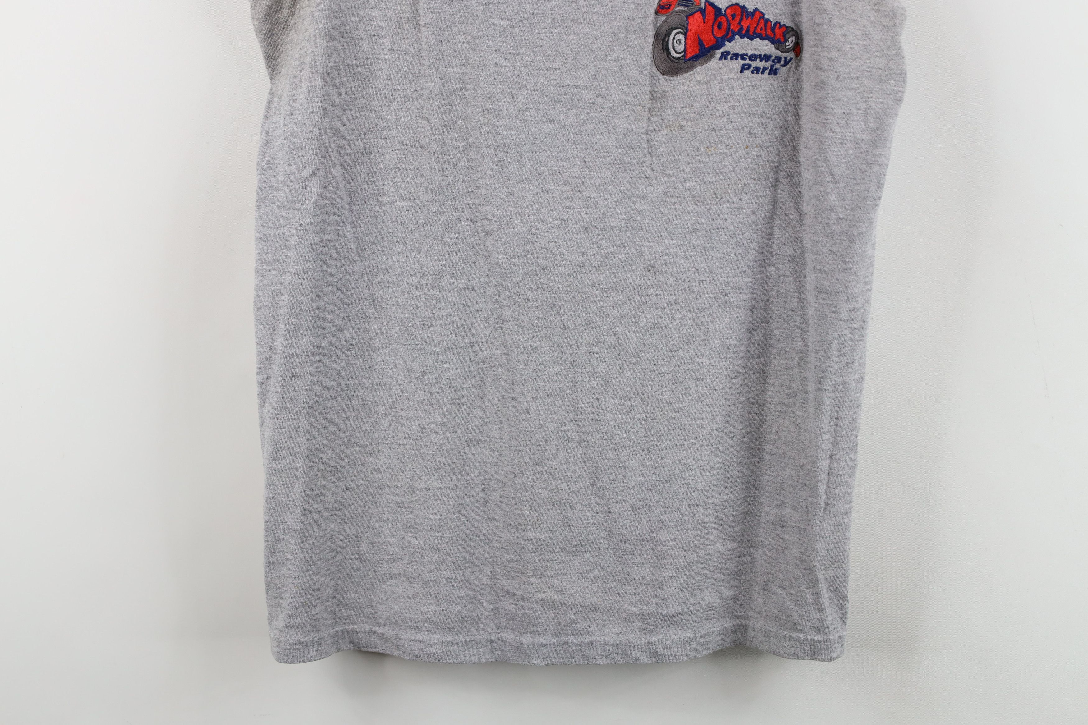 Vintage Vintage 90s Raceway Park Tank Top T-Shirt Heather Gray Size M / US 6-8 / IT 42-44 - 3 Thumbnail