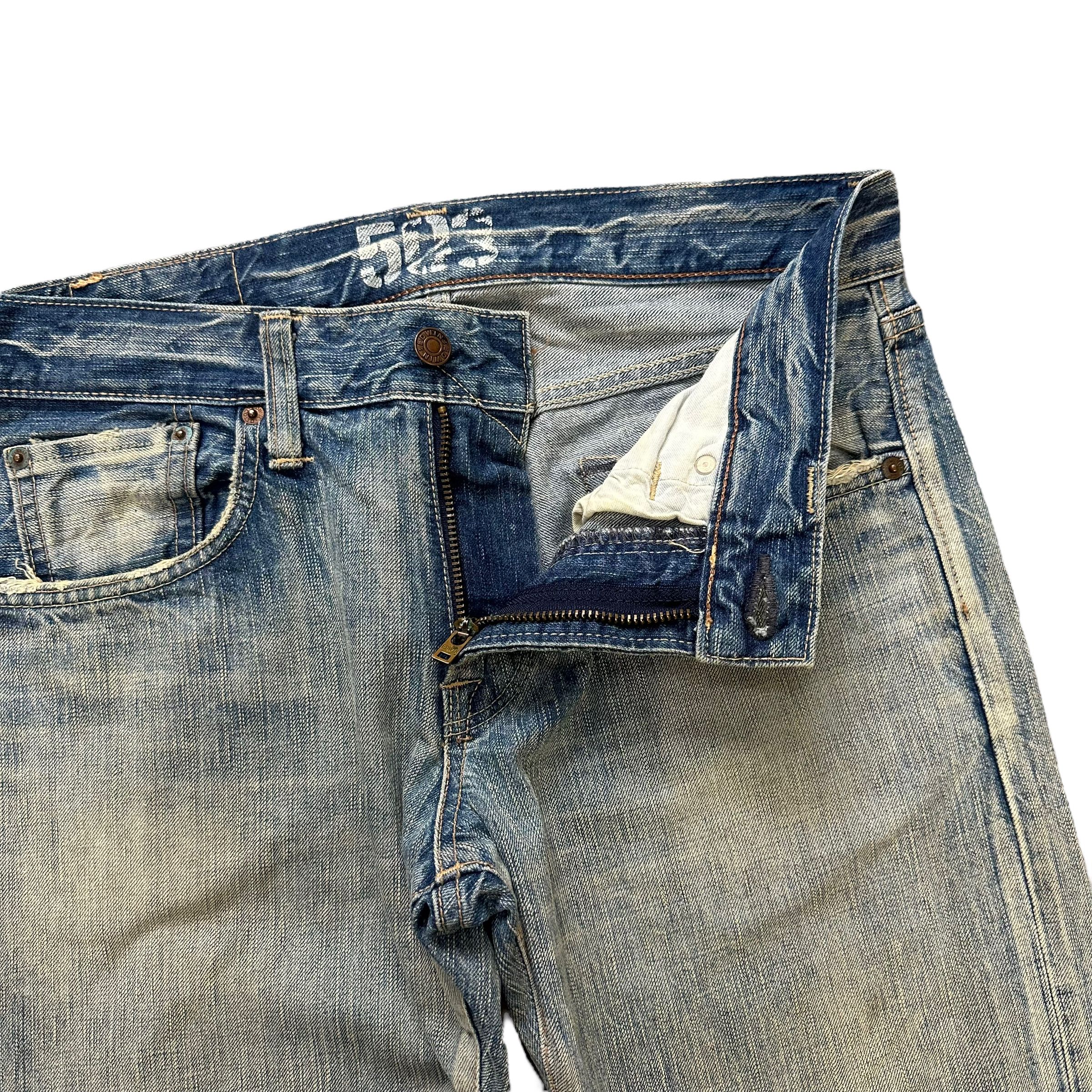 Edwin TRASHED EDWIN 503 WASHED DENIM PANTS #7793-176 Size US 32 / EU 48 - 4 Thumbnail