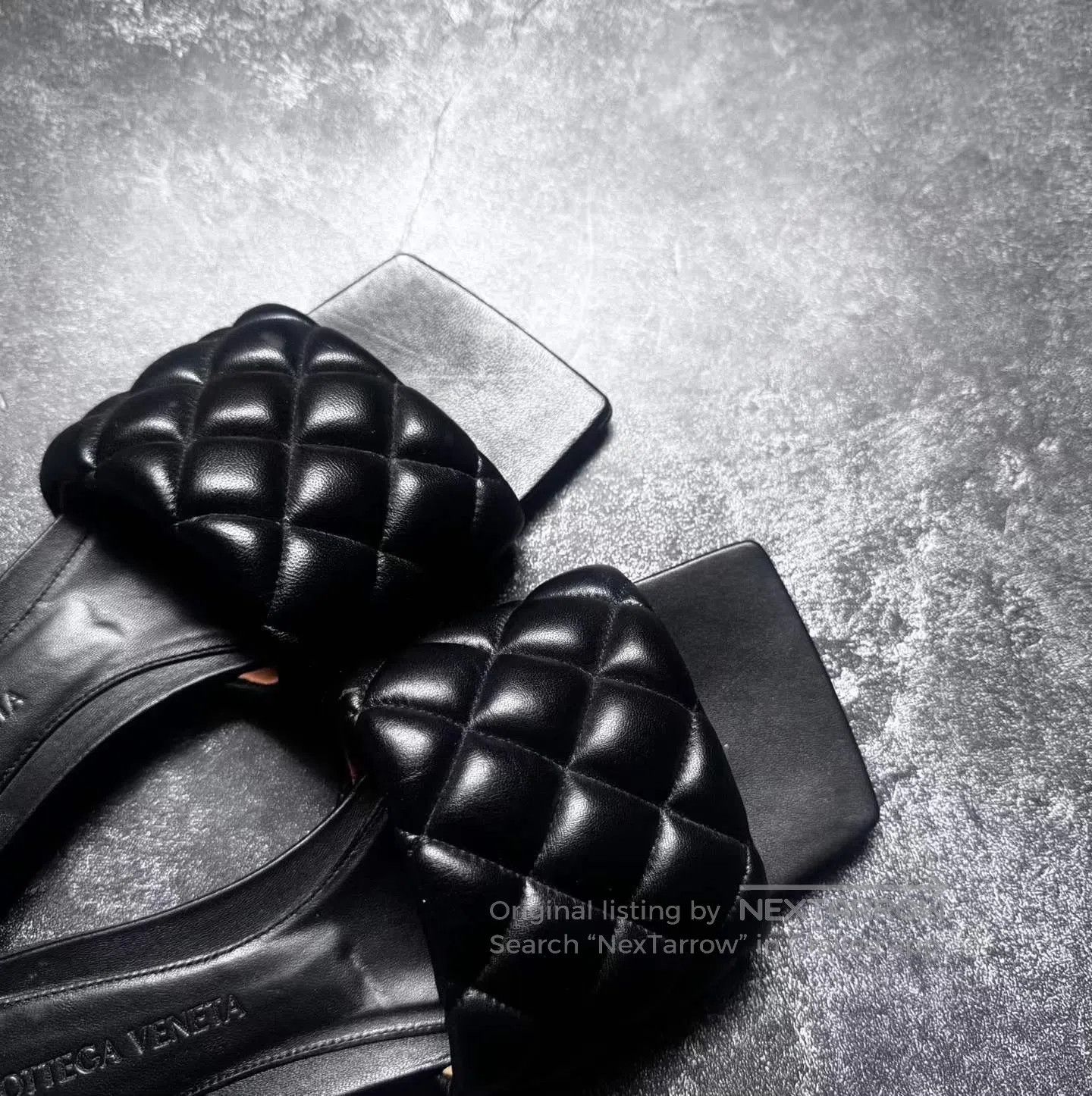 Bottega Veneta Bottega Veneta BV Black Pineapple Lambskin Slippers| Size US 5.5 / IT 35.5 - 3 Thumbnail