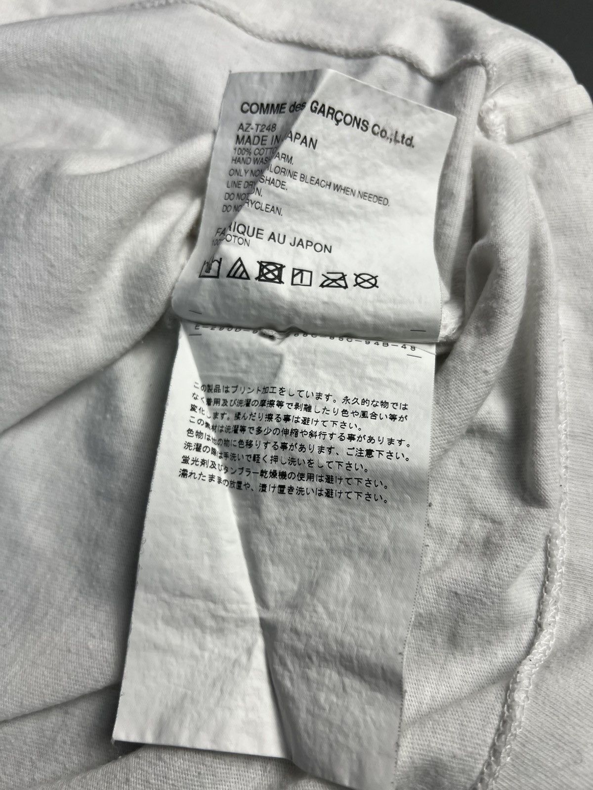 Comme des Garcons CDG Play Double Heart Tee – Red & Camo – White – Size L Size US L / EU 52-54 / 3 - 3 Thumbnail