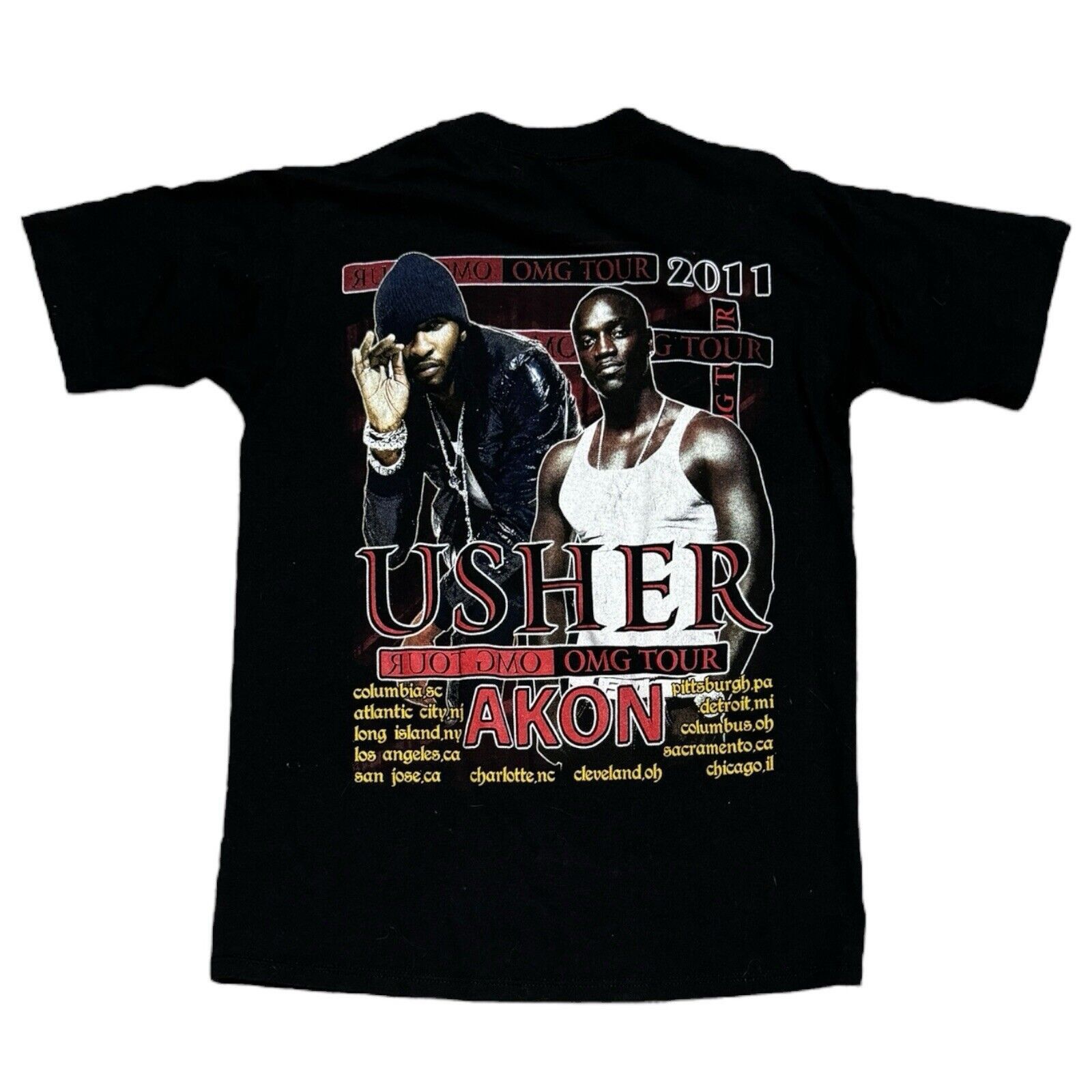 ヴィンテージ Usher OMG Tour 2010 ツアーTシャツ XL 2010 Usher OMG American Concert Tour Coming Soon Rap Tee