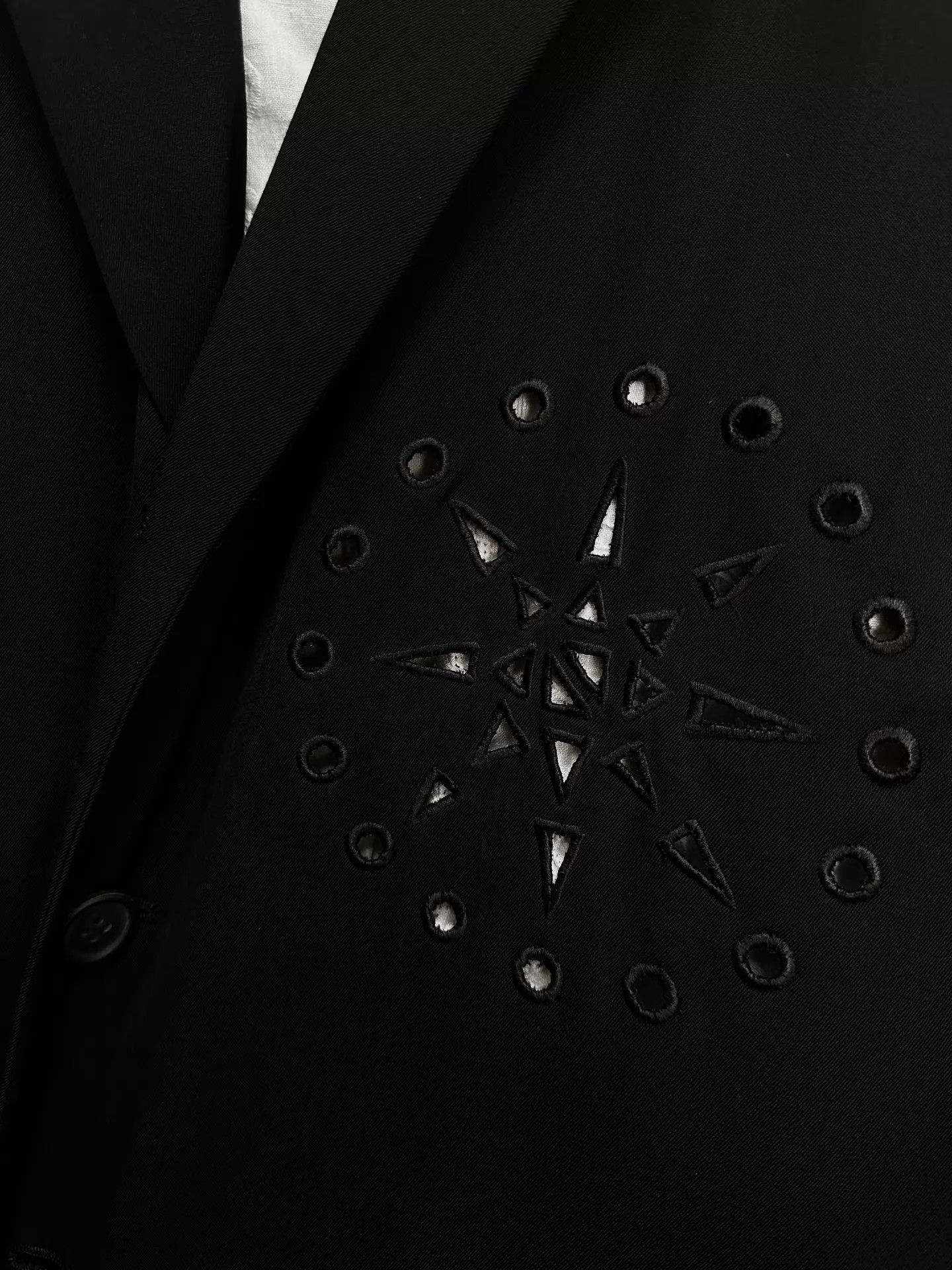 Yohji Yamamoto Yohji Yamamoto 92ss Fireworks Laser-Cut Hollow Jacket Size US S / EU 44-46 / 1 - 5 Thumbnail