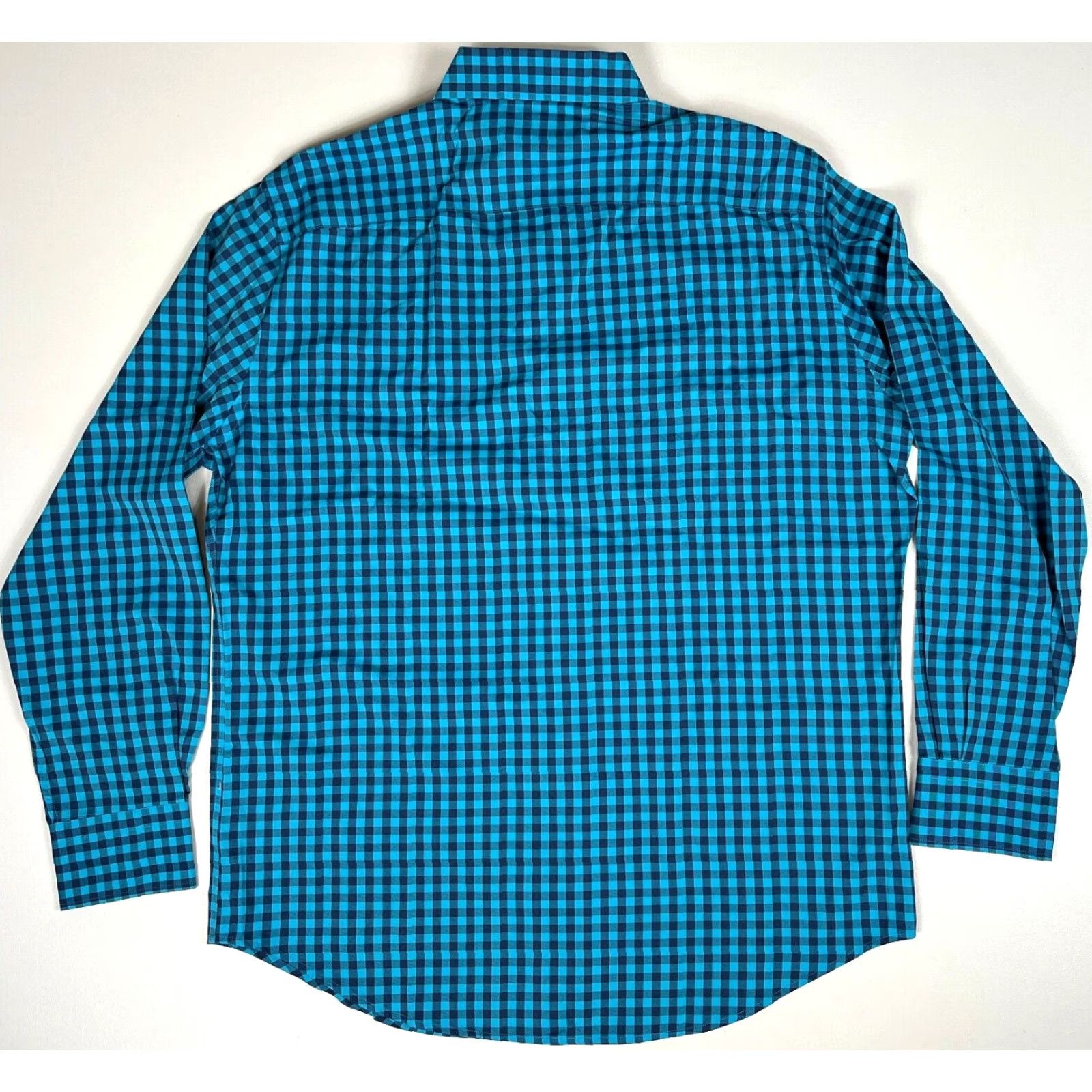Peter Millar Peter Millar Summer Comfort Button-Up Shirt Check Long Sleeve Sz L Blue Mens Shirt Size US L / EU 52-54 / 3 - 3 Thumbnail