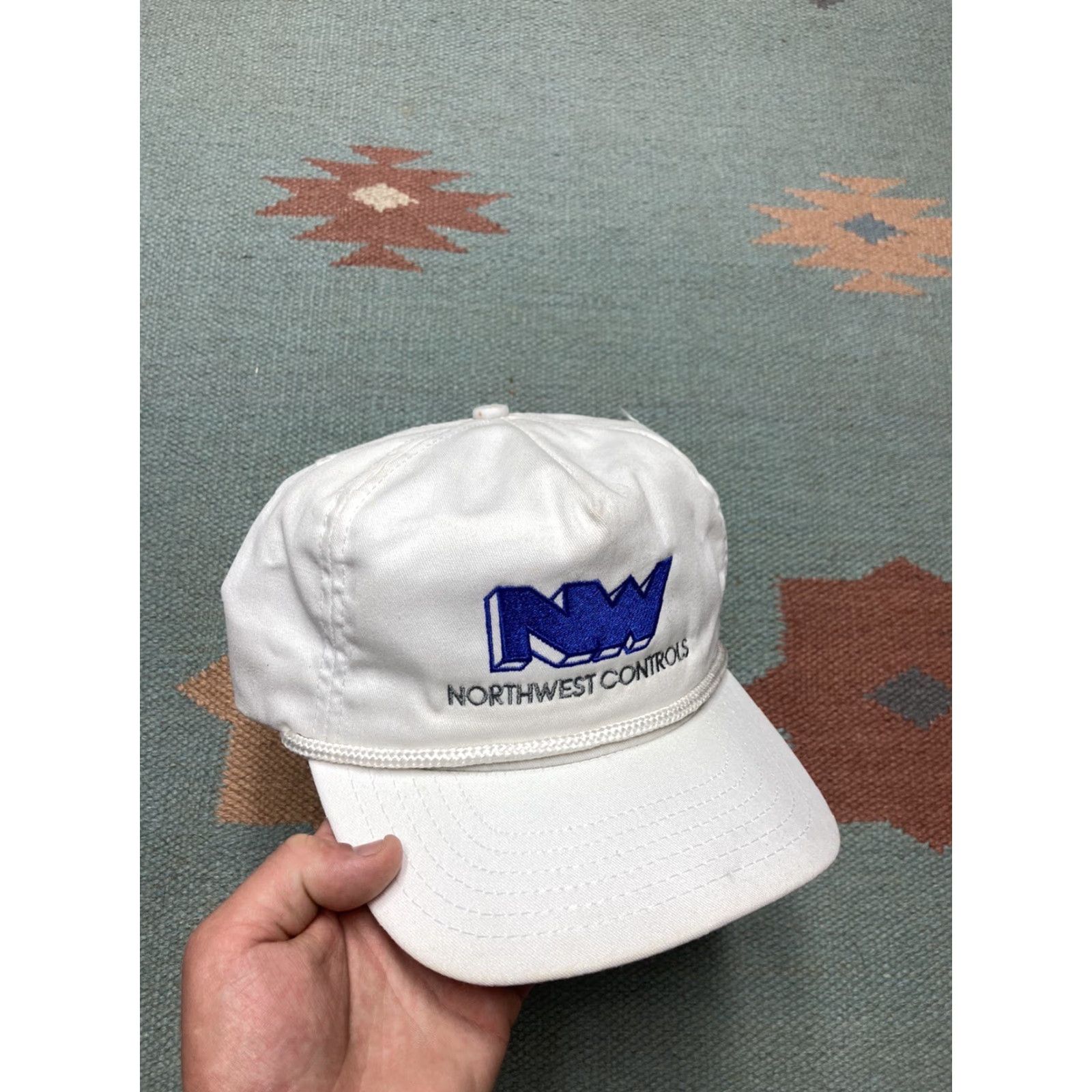 Vintage VINTAGE Northwest Controls Hat Strapback Cap HVAC Oklahoma Made in USA NOS Men Adjustable White USA Strapback Cap Men Size ONE SIZE - 2 Thumbnail
