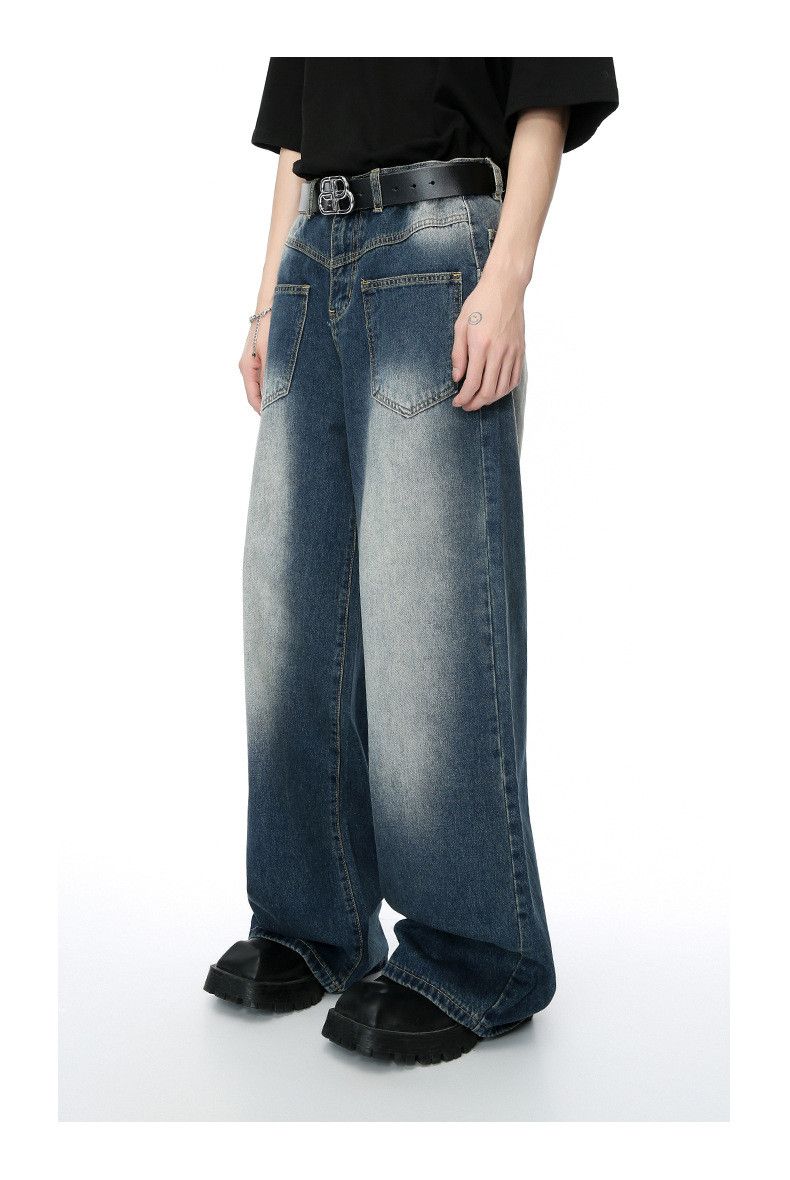 Japanese Brand × Jean Men's vintage wide-leg washed jeans Size US 32 / EU 48 - 6 Thumbnail