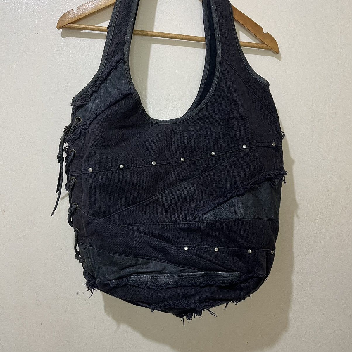 KMRii Archive KMRii Leather Cotton Reversible Tote Bag Size ONE SIZE - 3 Thumbnail