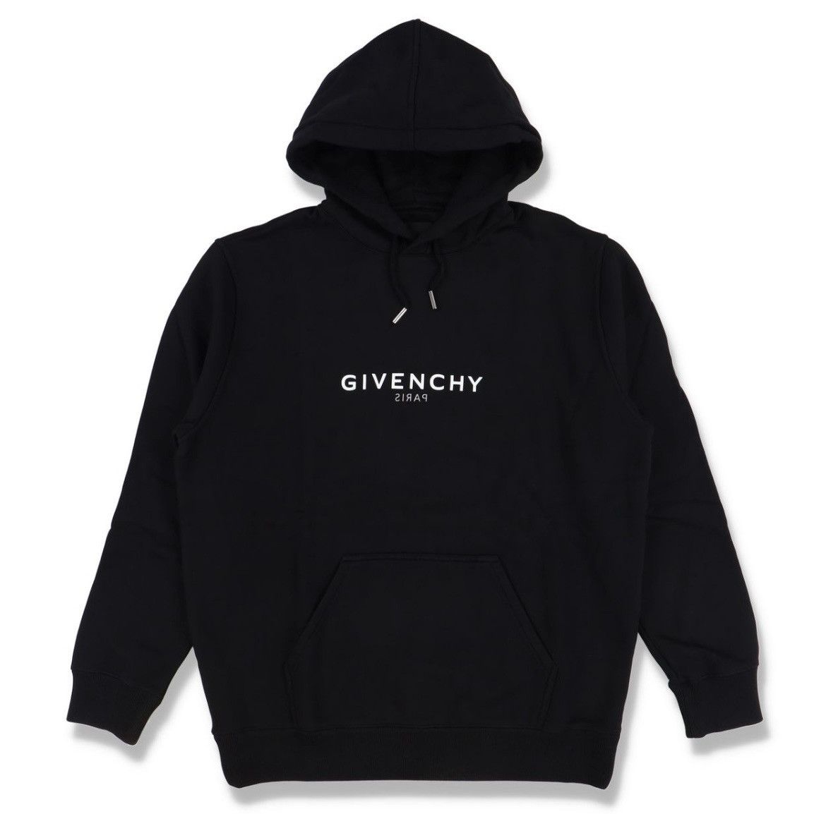 image of Givenchy Reverse Logo Hoodie XL in Black, Men's