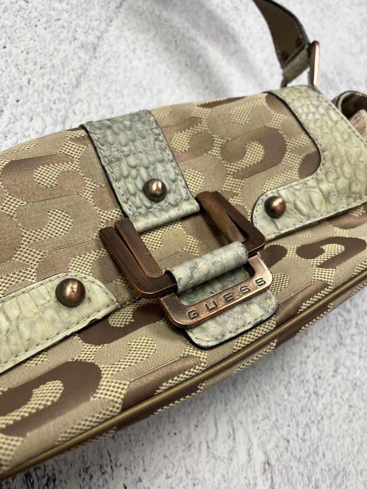 Guess Vintage 00’s GUESS Cloth Handbag Monogram Y2k Avant Garde Size ONE SIZE - 4 Thumbnail