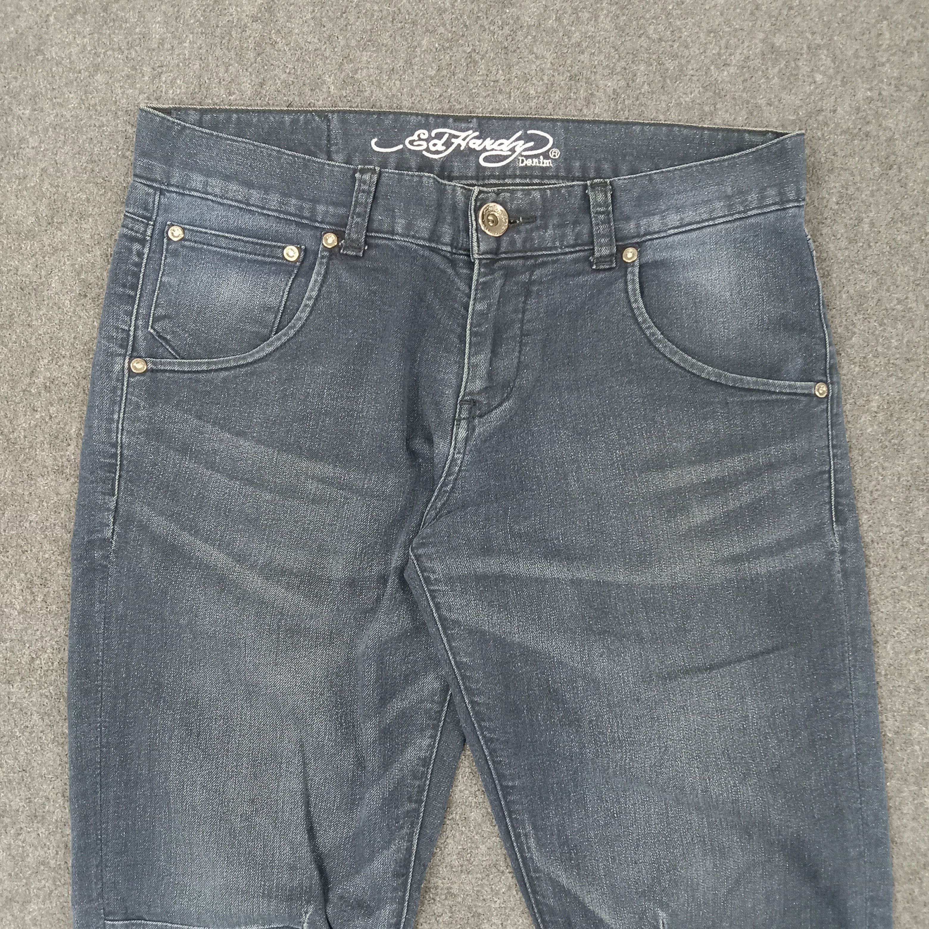 Christian Audigier × Ed Hardy × Vintage Ed Hardy by Christian Audigier American Denim Jeans C217N9 Size US 30 / EU 46 - 6 Thumbnail