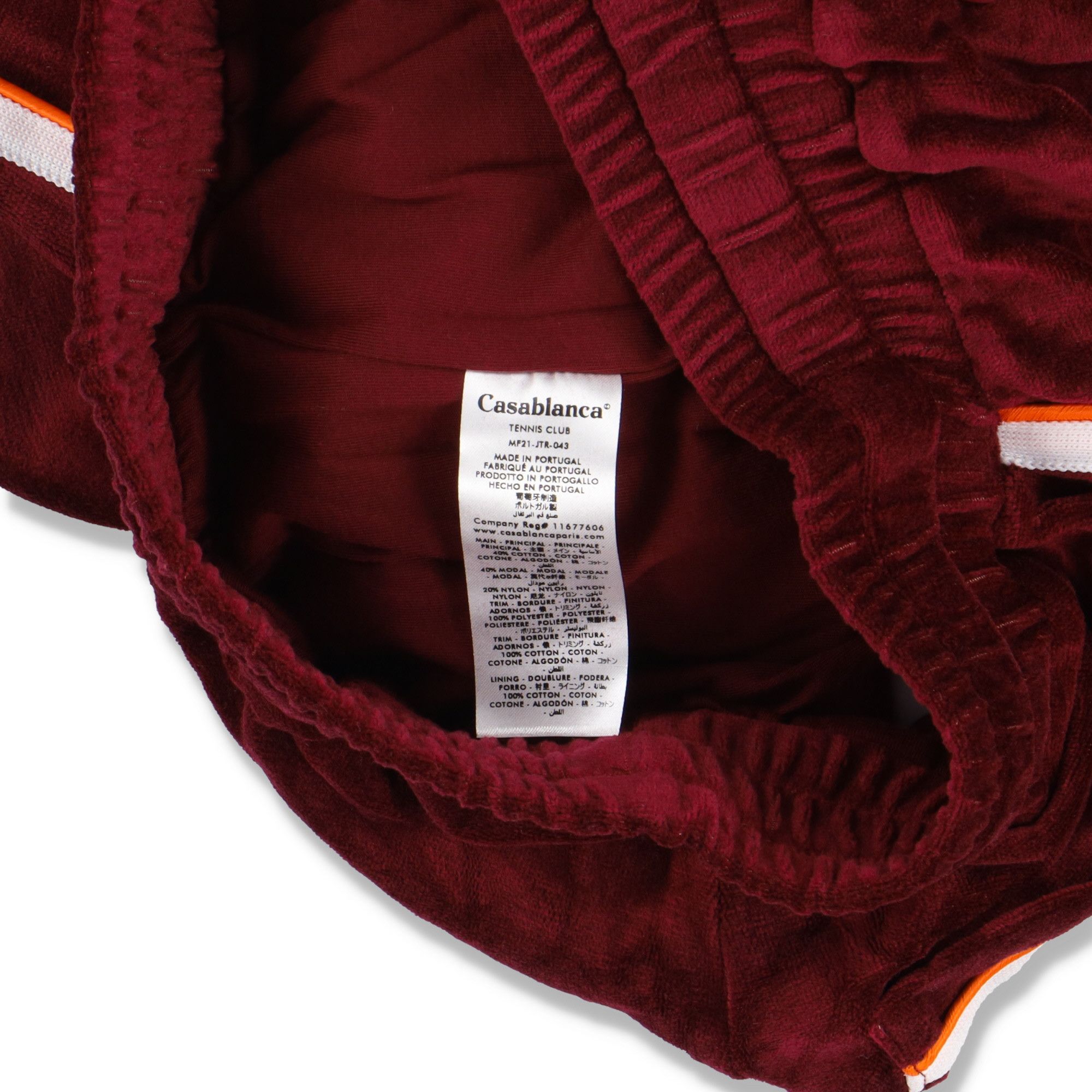 Casablanca Burgundy Racing Velour Track Pants Size 28" / US 6 / IT 42 - 5 Thumbnail