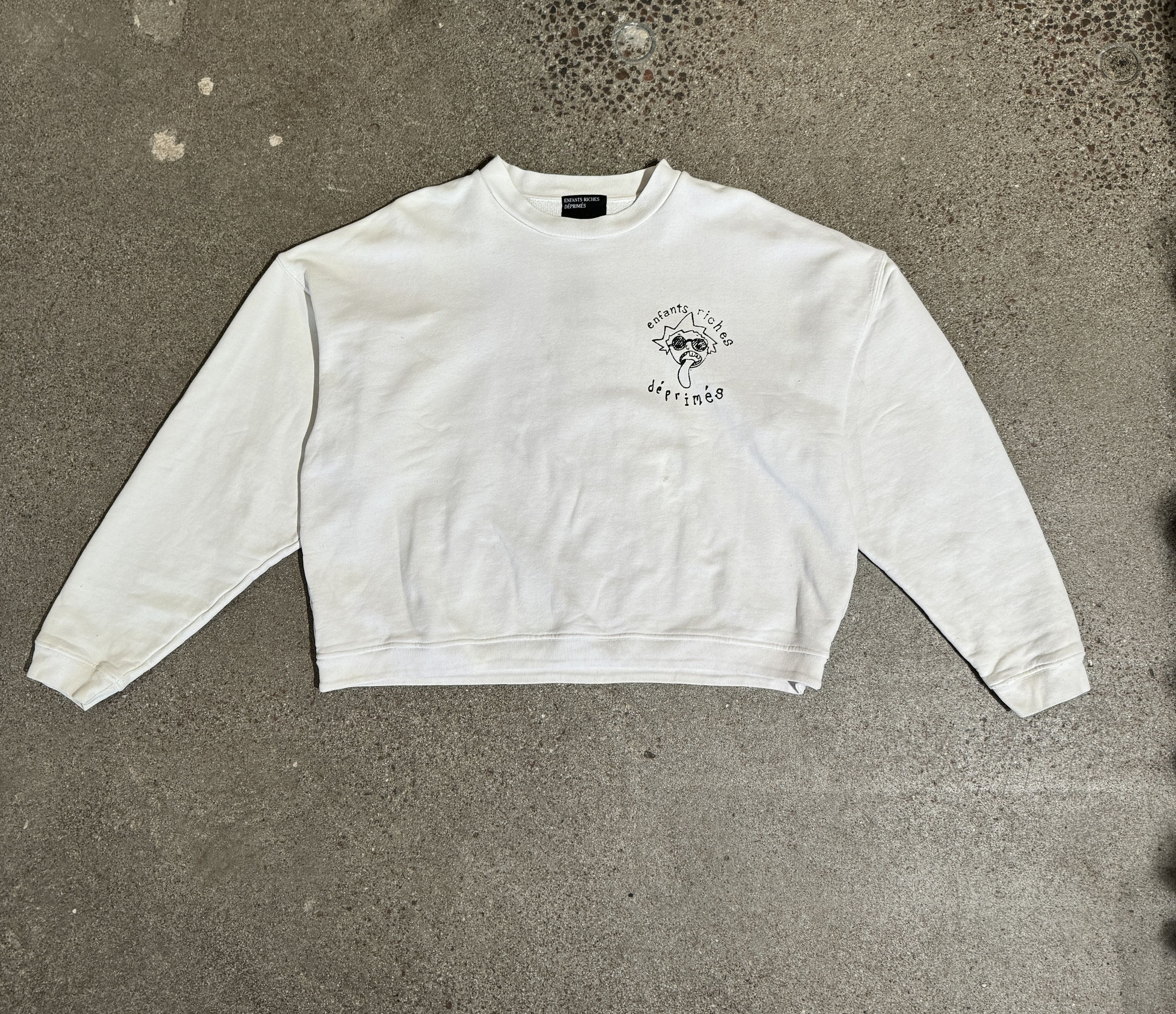 image of Enfants Riches Deprimes Erd Chess Crewneck in White, Men's (Size Large)