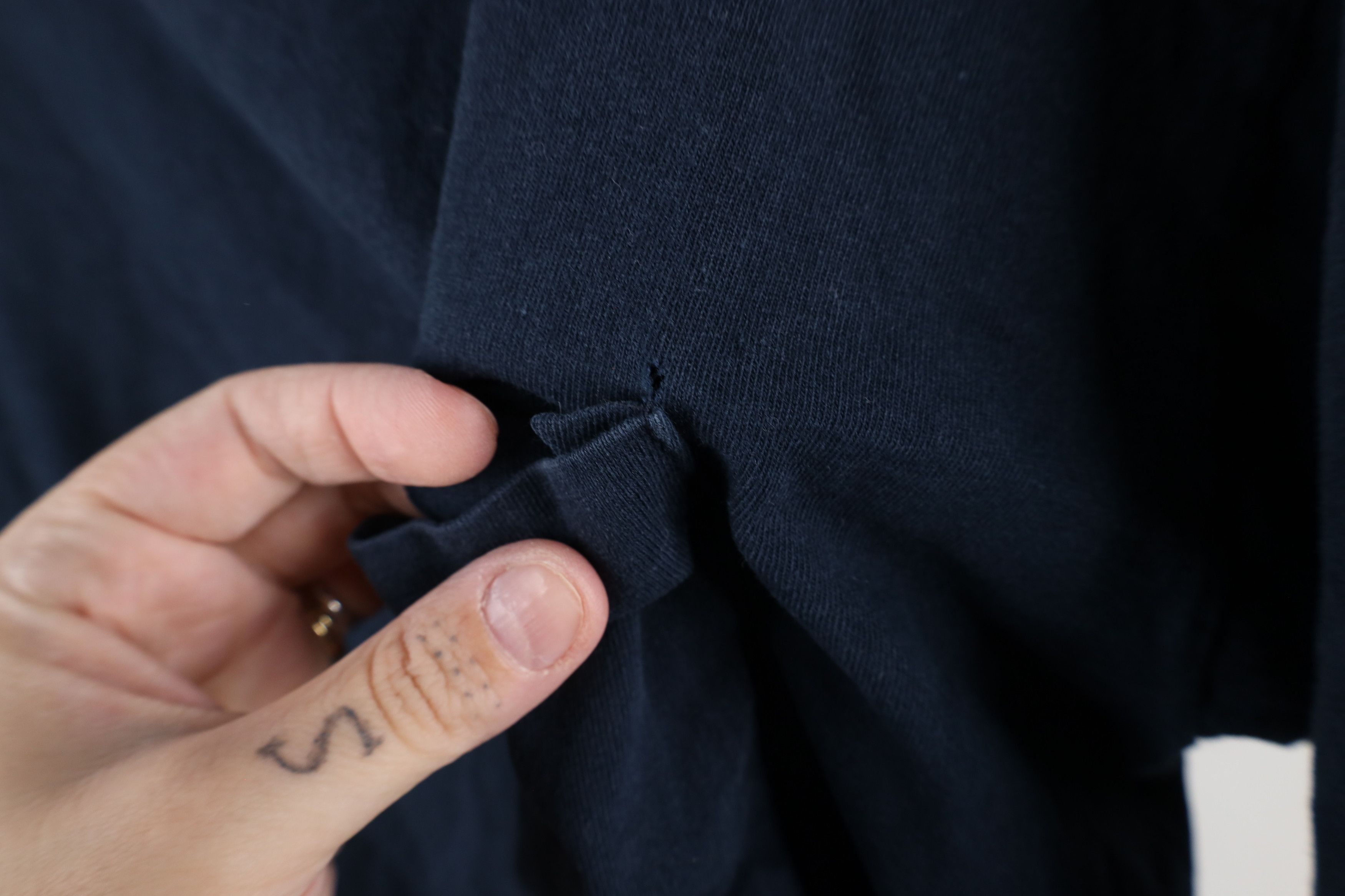 Vintage Vintage 90s Streetwear Blank Pocket T-Shirt Blue USA Cotton Size US L / EU 52-54 / 3 - 6 Thumbnail