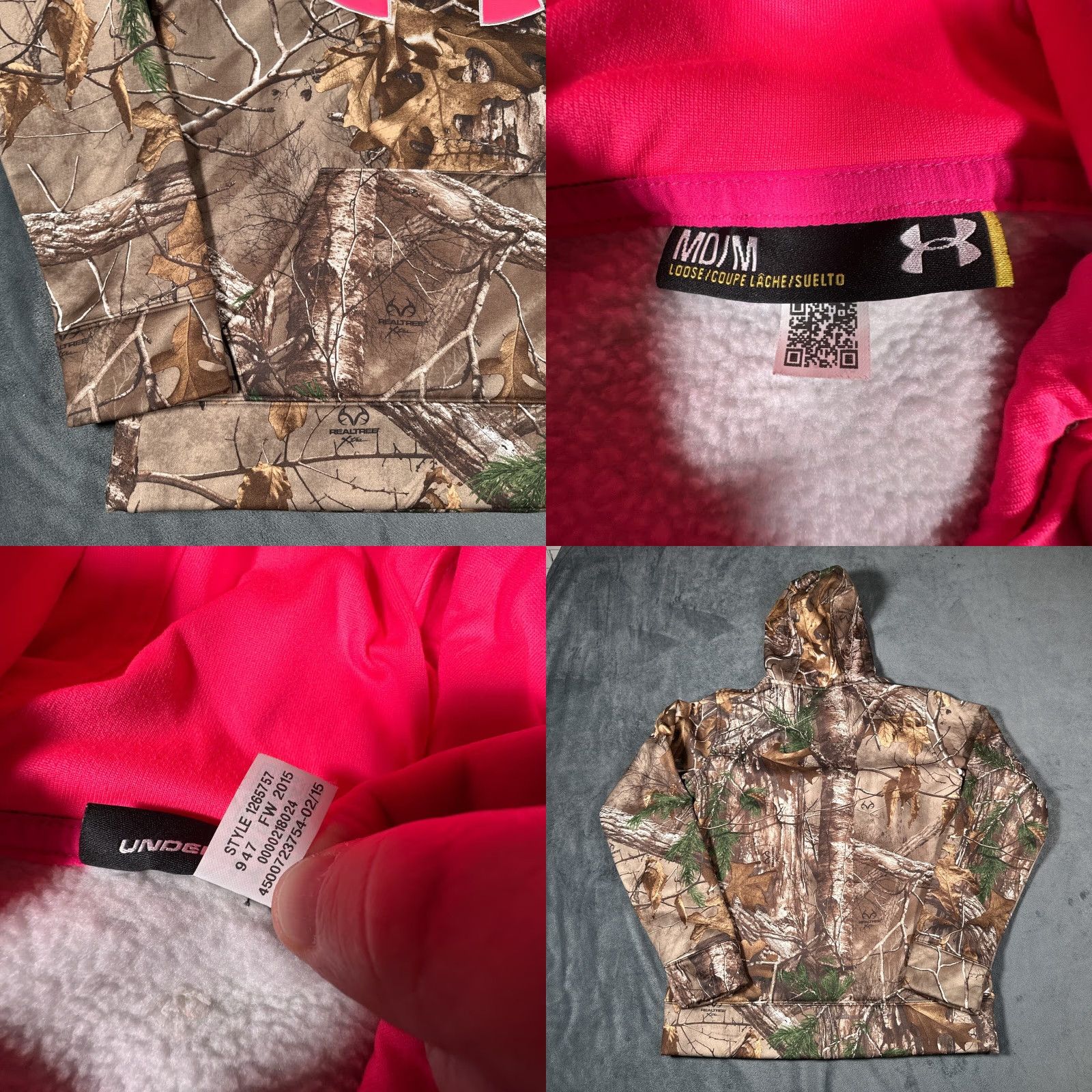 Under Armour Under Armour Boxy Camo Hoodie Womens Medium Brown Woodland UA Cold Gear Realtree Size M / US 6-8 / IT 42-44 - 8 Thumbnail