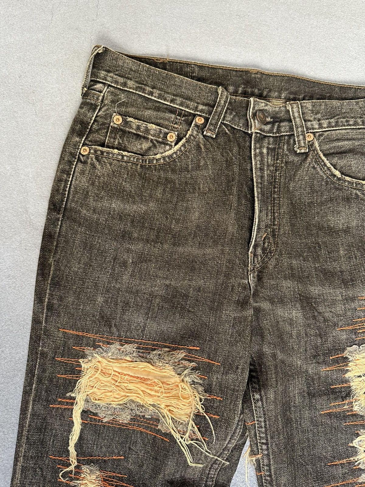 Levi's Vintage Clothing FLARE Levi’s 517 Distressed Denim Size US 28 / EU 44 - 9 Thumbnail