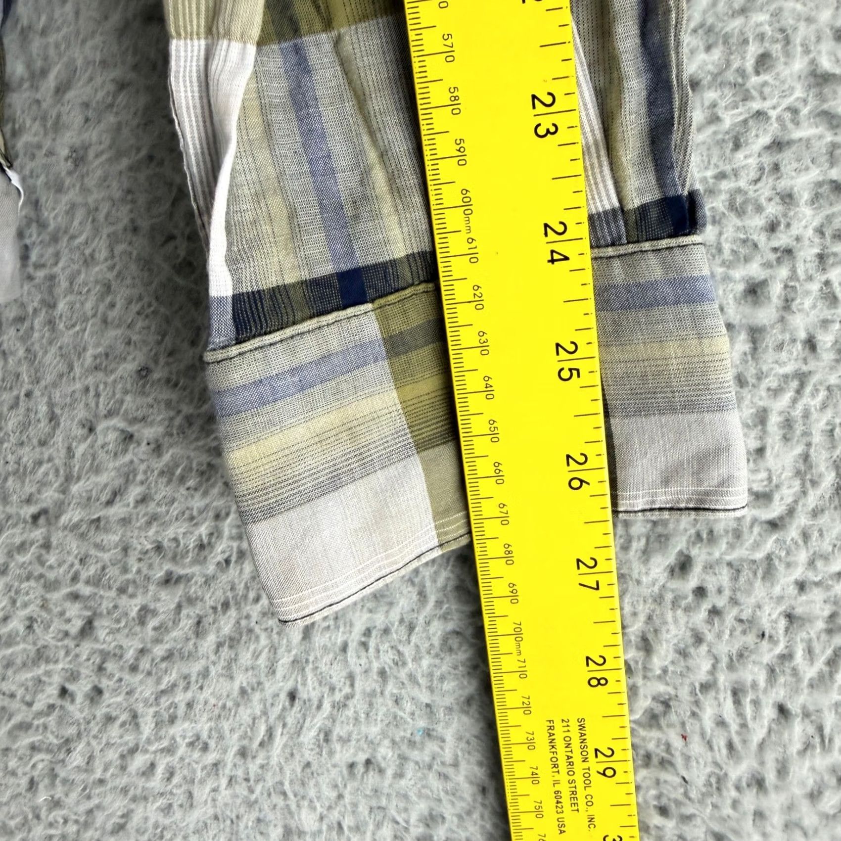 John Varvatos John Varvatos Button Down Shirt Men Large Green Plaid Long Sleeve Cotton Casual Size US L / EU 52-54 / 3 - 7 Thumbnail