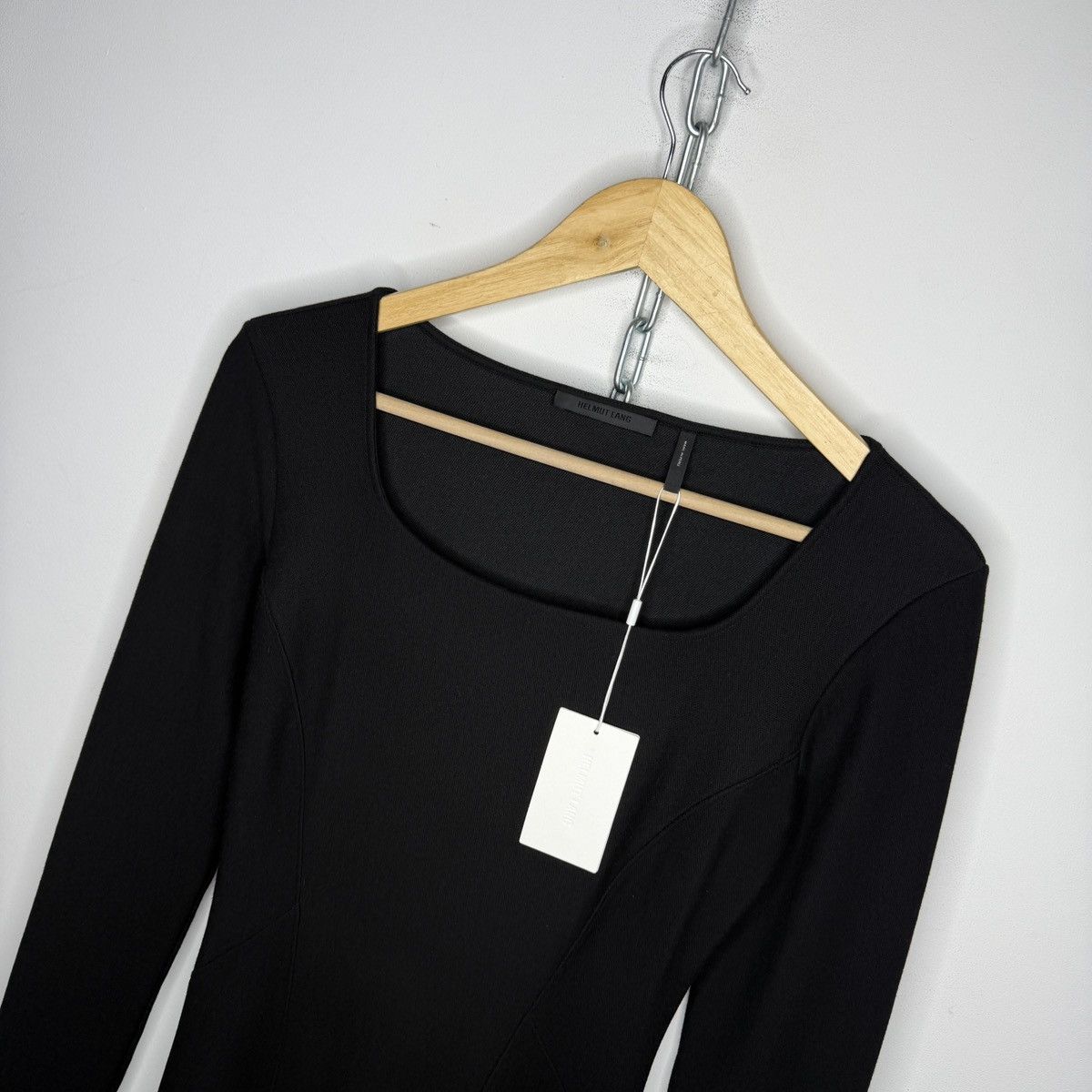 Helmut Lang Helmut Lang ladies avant-gard dress black Size L / US 10 / IT 46 - 4 Thumbnail