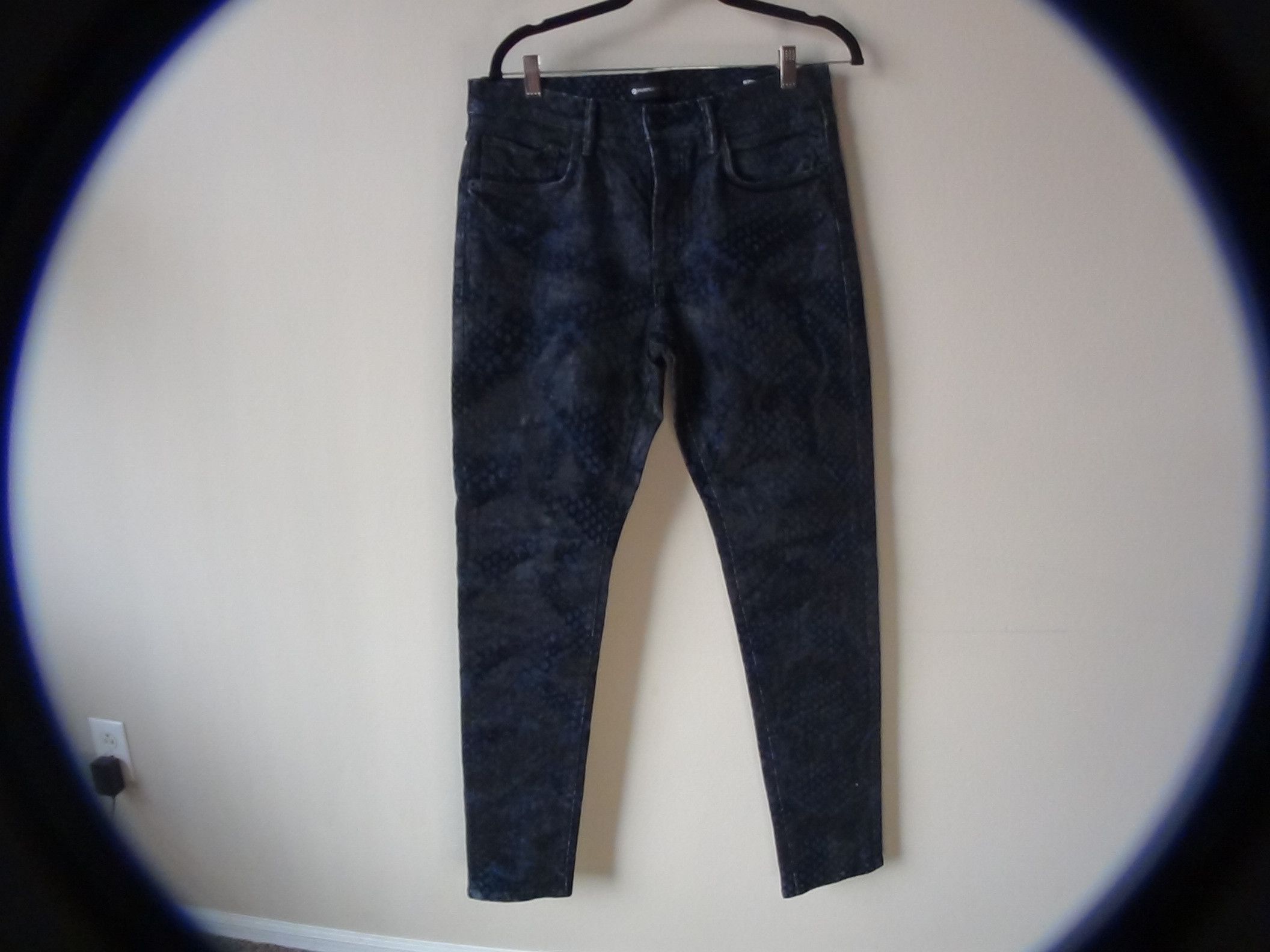 Purple Brand Rinsed Indigo Flocked Snake skinny jeans Size US 32 / EU 48 - 2 Thumbnail
