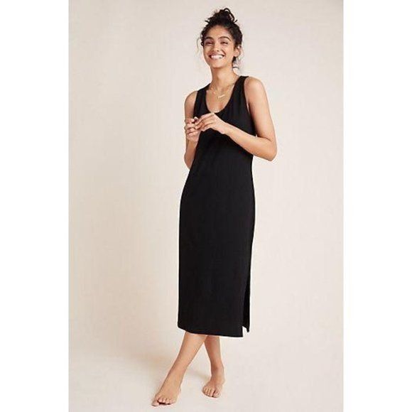Anthropologie Stateside Ribbed Black Sleeveless Jersey Midi Dress XS Size XS / US 0-2 / IT 36-38 - 1 Thumbnail
