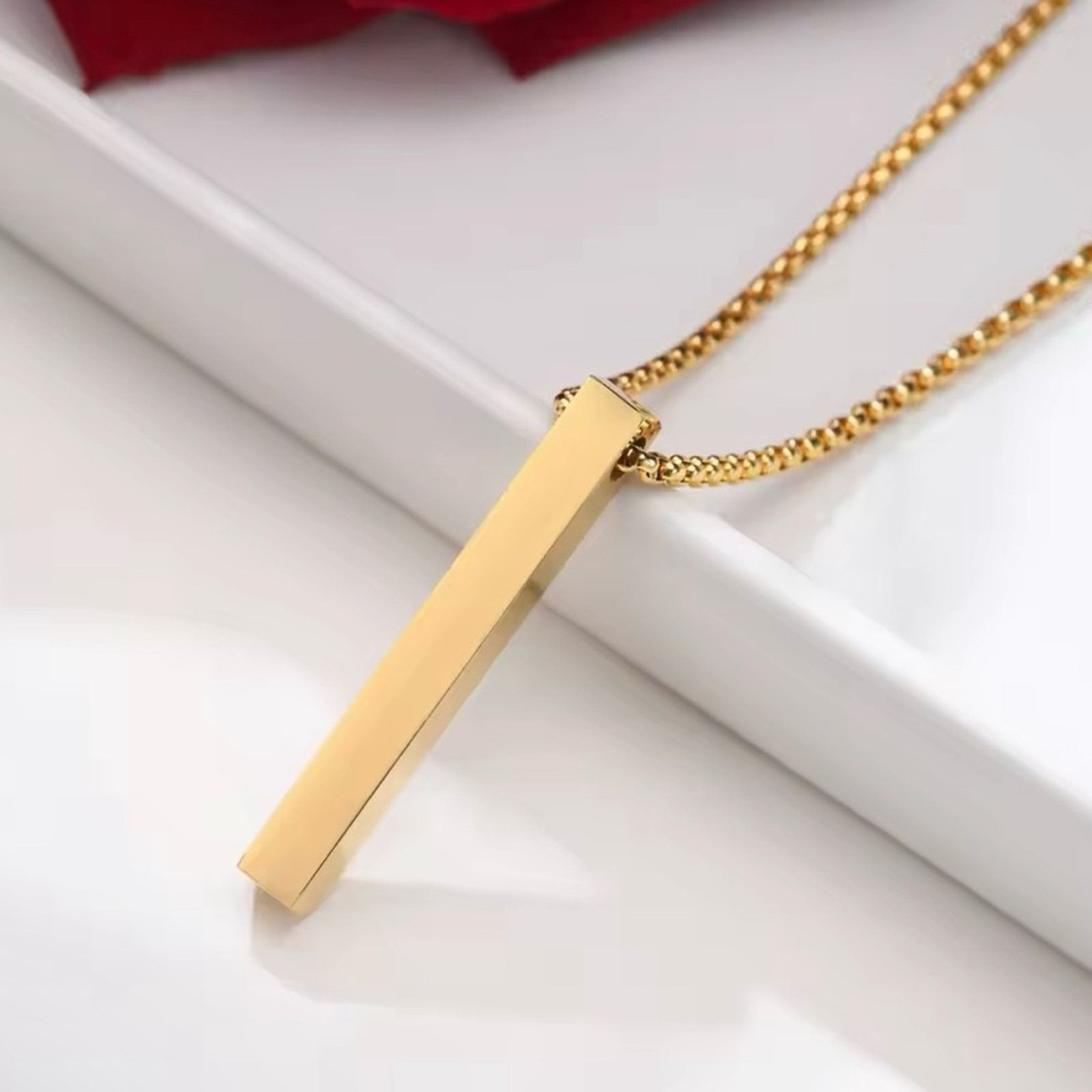 Other Men’s Stainless Steel Bar Chain Necklace Silver and Black Size ONE SIZE - 5 Thumbnail