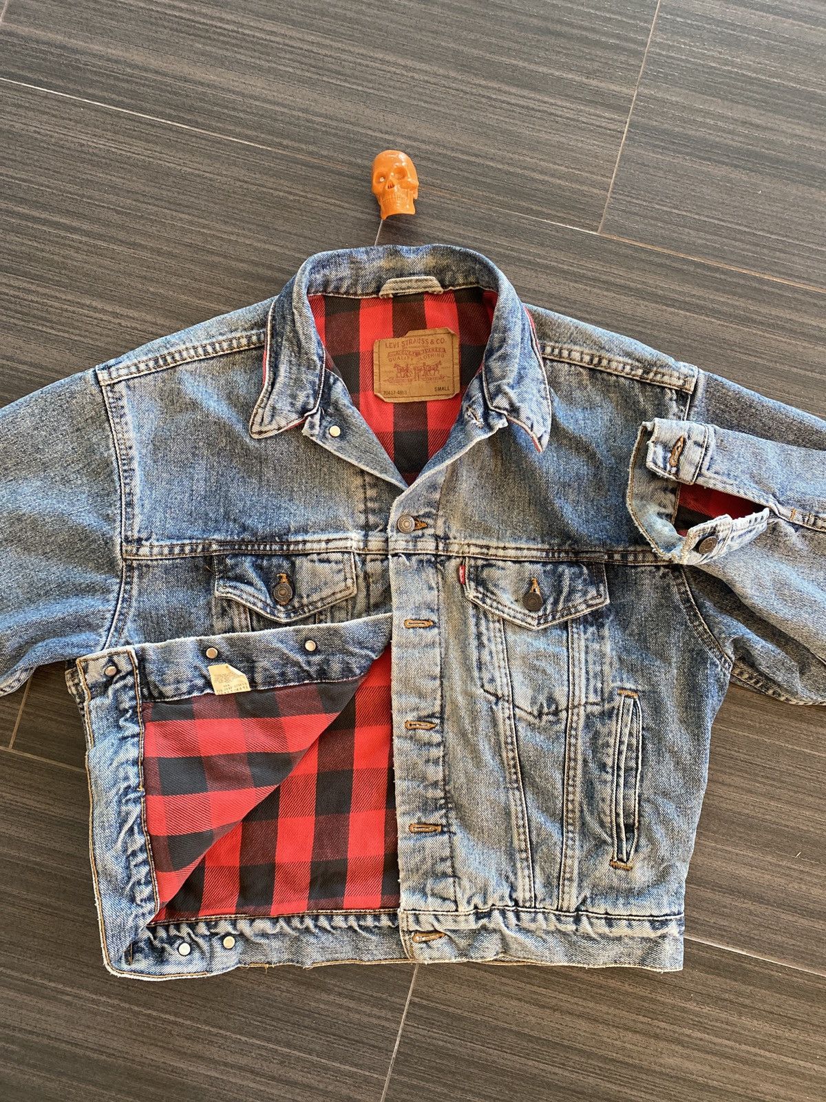 Levi's 90s Levi's denim flannel lined jacket S Size US S / EU 44-46 / 1 - 1 Thumbnail