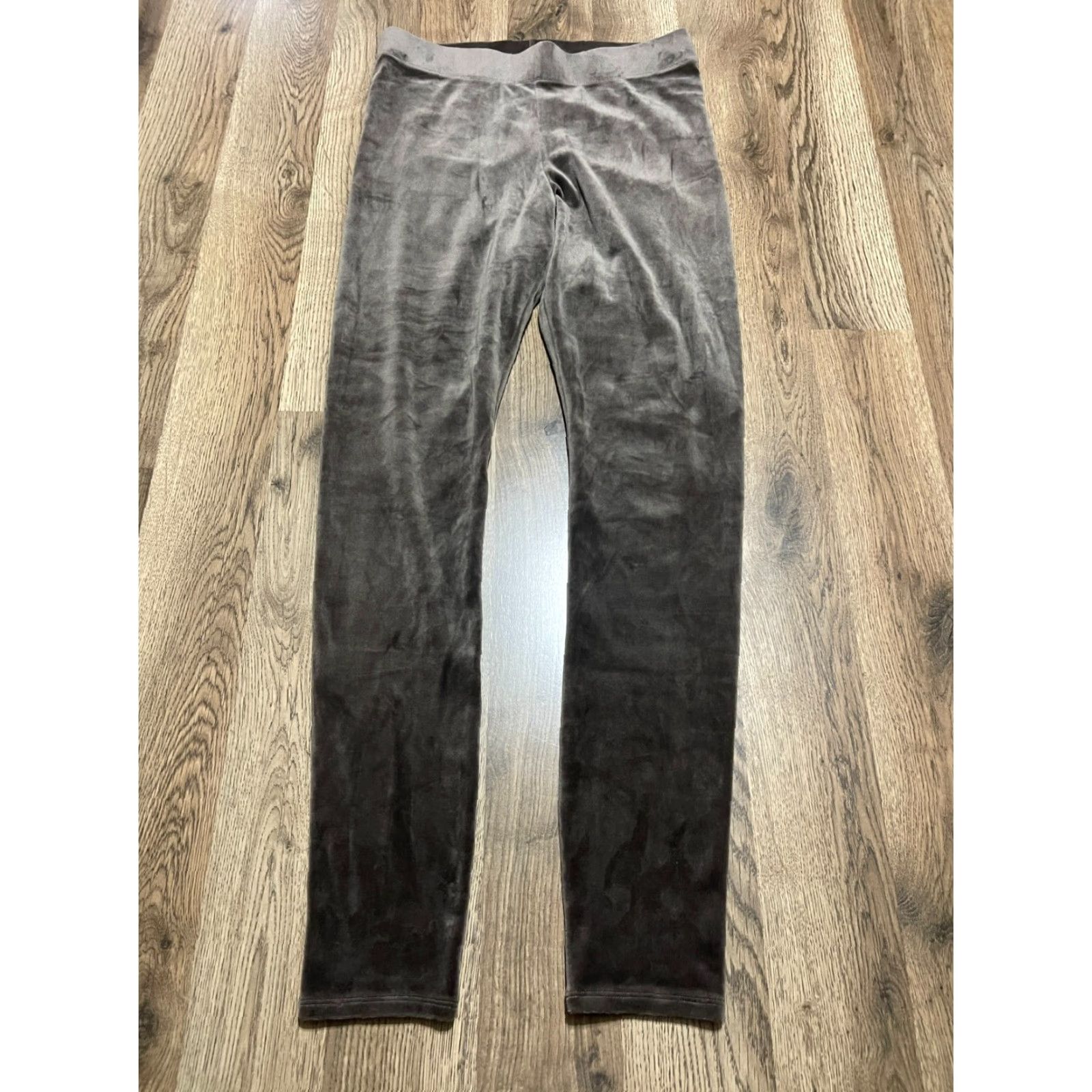 J. Jill J. Jill Pants Women's Medium Tall Gray Velvet Pull On Skinny Size 32" / US 10 / IT 46 - 2 Thumbnail