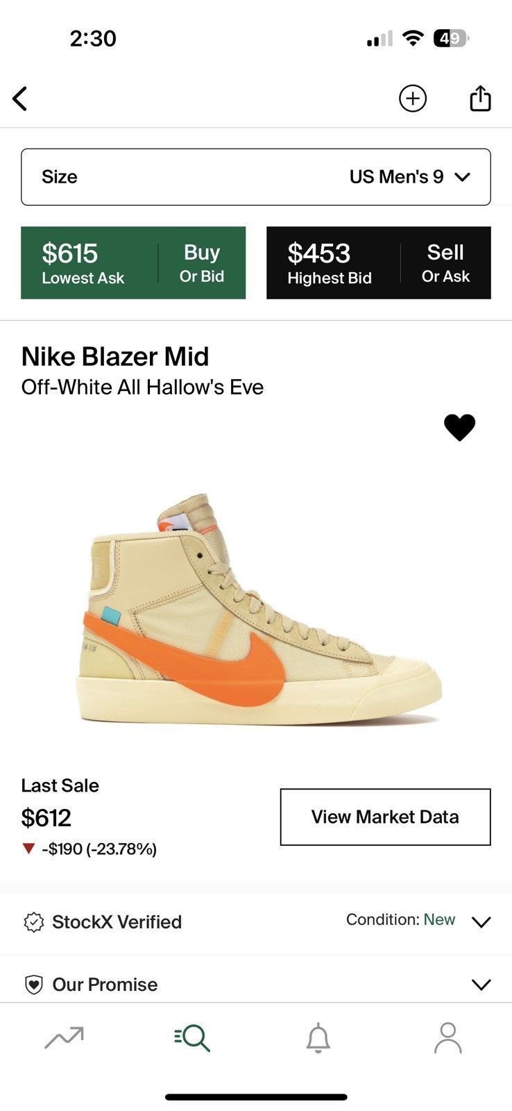 Nike × Off-White Nike Off-White blazer mid hallow’s eve Size US 9 / EU 42 - 10 Thumbnail