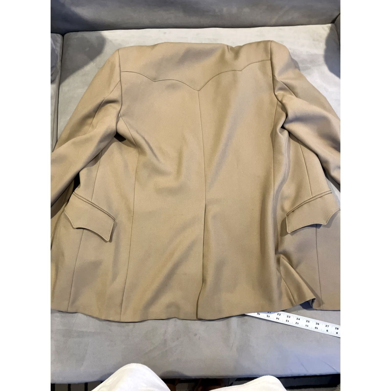 Lee VINTAGE LEE Western Wear Sport Jacket Blazer Polyester Size 40R Brown 1970s Rockabilly Mens Jacket Size 40R - 8 Thumbnail