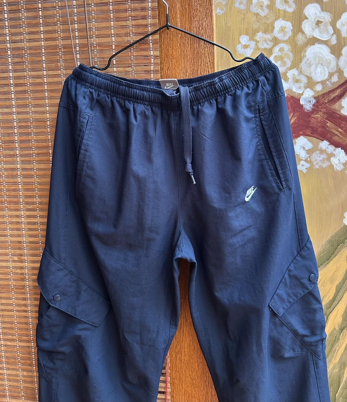 Nike Vintage Nike Nylon Cargo Pants Size M Navy Blue Size US 32 / EU 48 - 3 Thumbnail