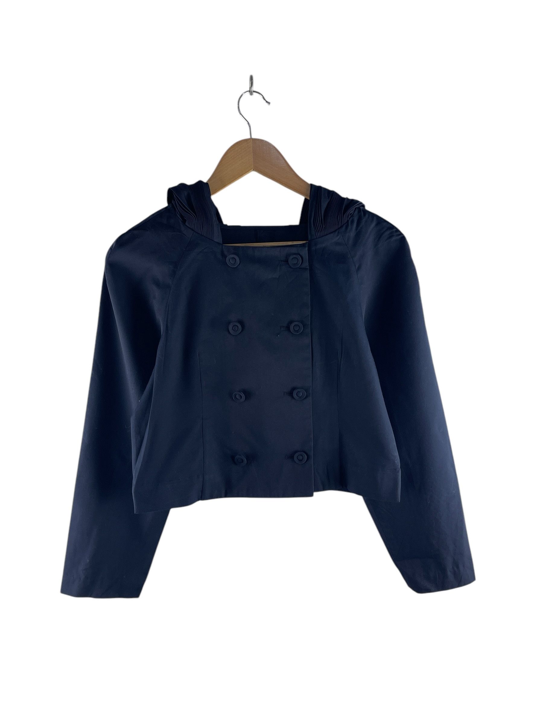 Issey Miyake Vintage Issey Miyake Cropped Hoodies Pleated Jacket Size US XS / EU 42 / 0 - 3 Thumbnail