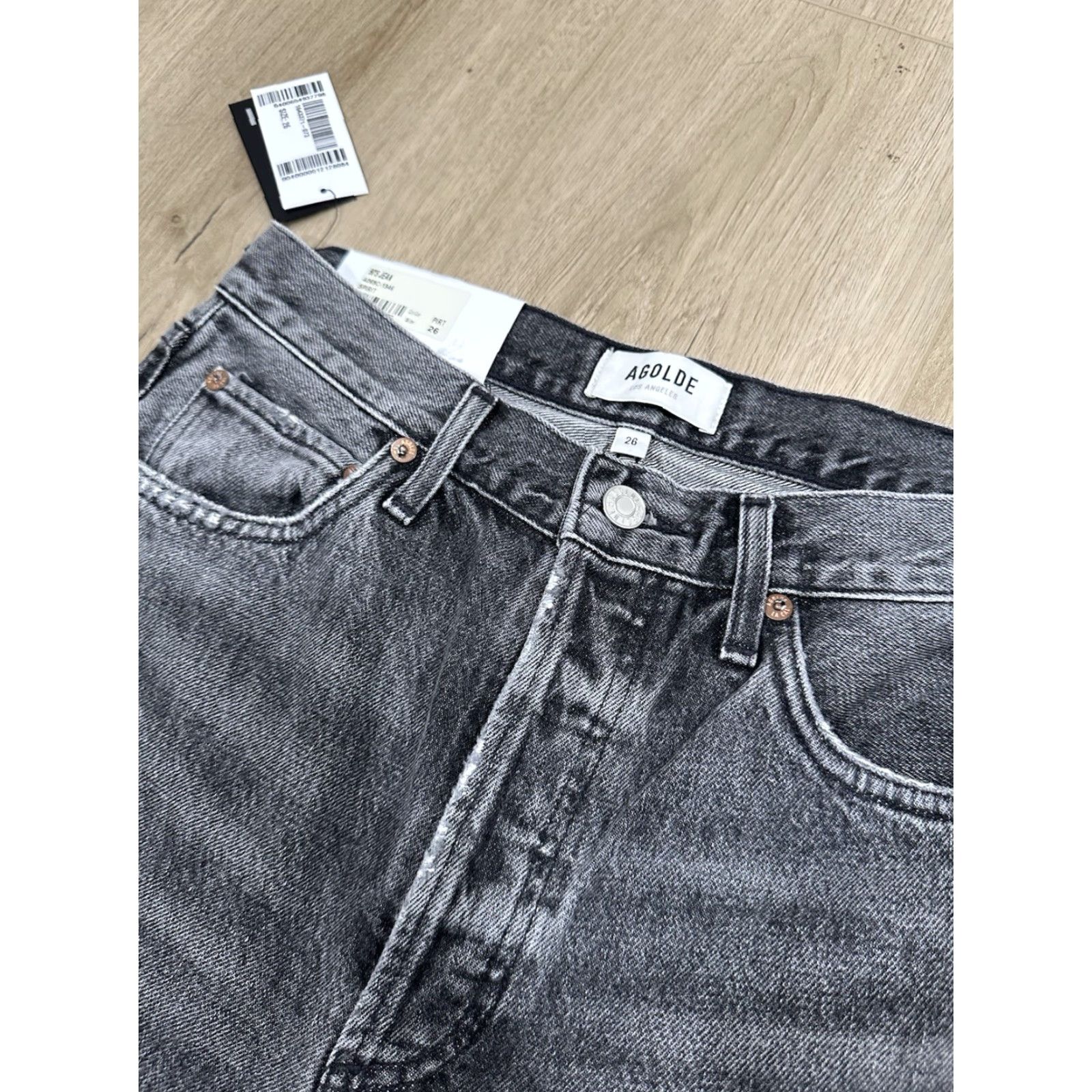 Agolde NWT AGOLDE 90's Jeans Straight SZ 29 Gray Womens Jeans | Crop Style, Mid-rise, Loose Straight, 28.5 Inseam, 90s Theme Size 29" - 5 Thumbnail