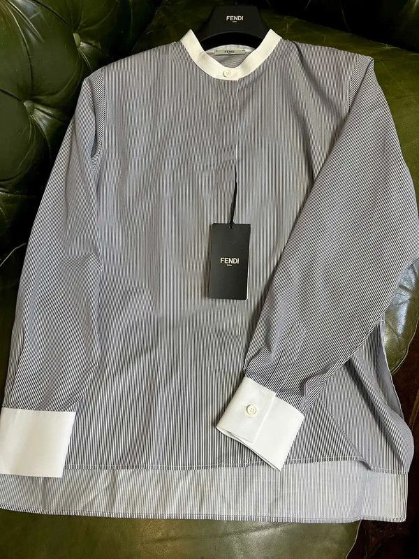 Fendi Fendi Gray Cotton Women's Shirt 0089 Size S / US 4 / IT 40 - 1 Thumbnail