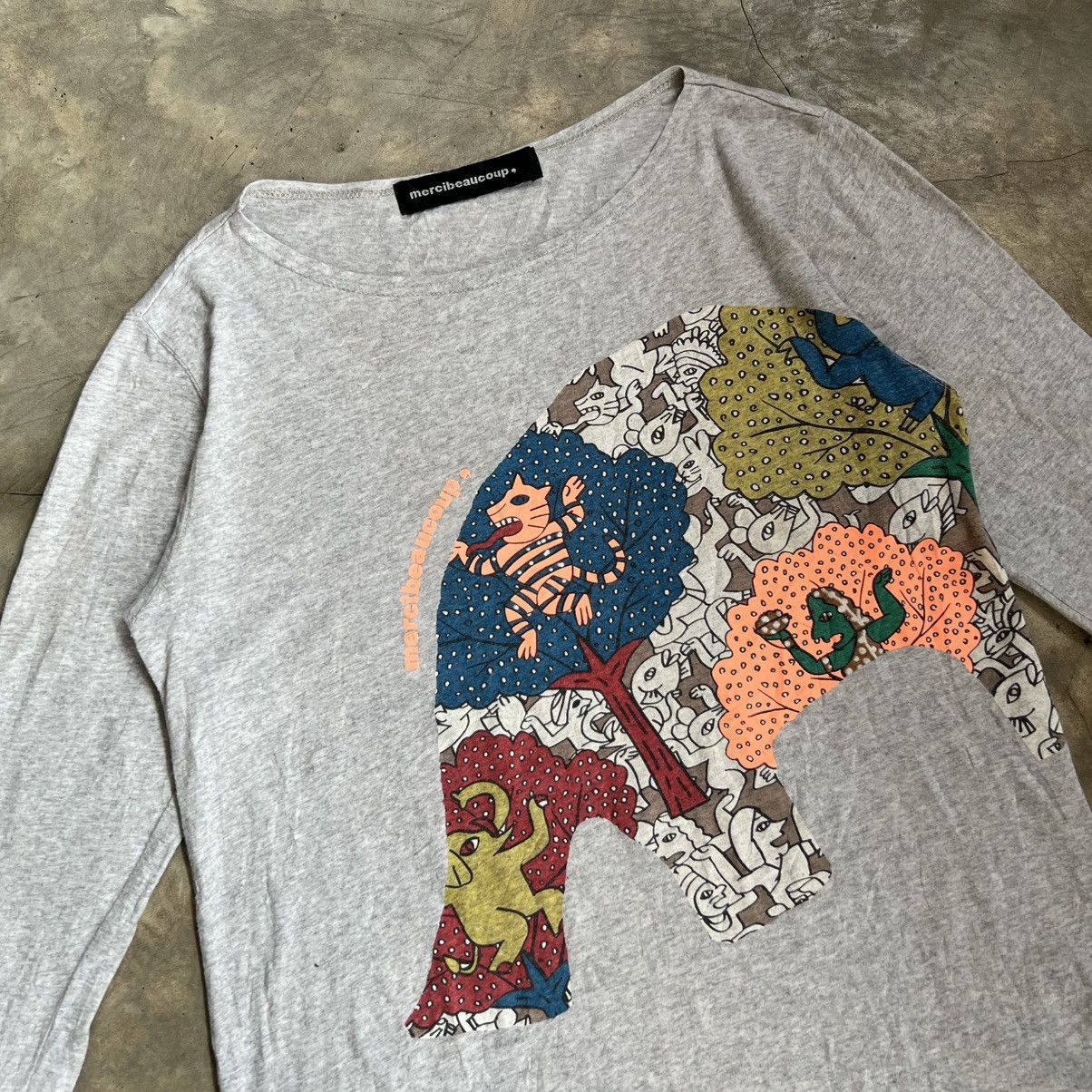 Issey Miyake Mercibeaucoup by Issey Miyake Animal Print Long Sleeve Shirt Size US S / EU 44-46 / 1 - 2 Thumbnail