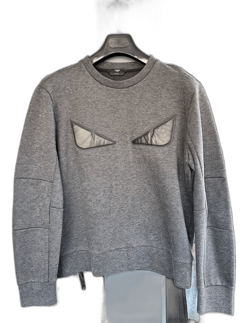 Fendi Fendi Grey Monster Crew Neck Sweatshirt Size US M / EU 48-50 / 2 - 1 Thumbnail