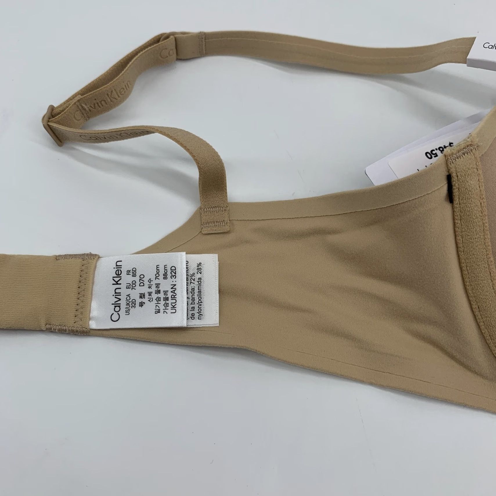 Calvin Klein Calvin Klein Bra Womens 32D Beige Push Up Plunge Underwire Memory Foam Molded Padded Size ONE SIZE - 6 Thumbnail