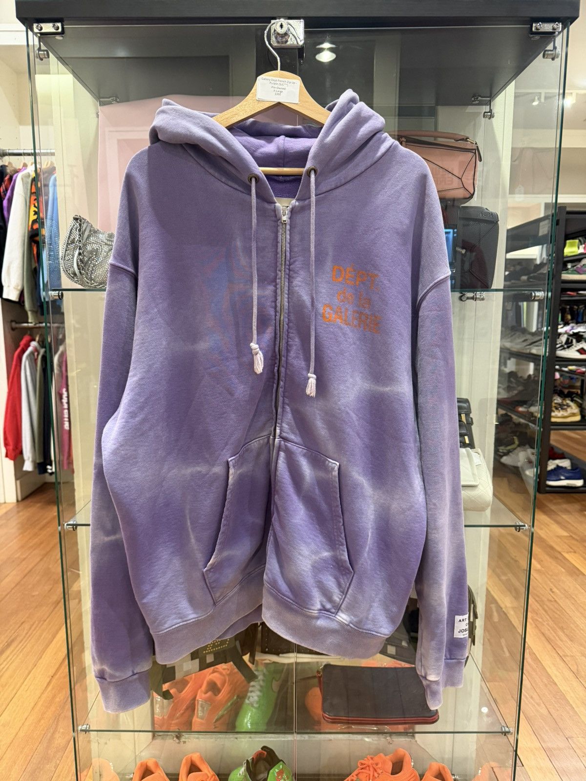 Gallery Dept. Gallery Dept French Logo Full Zip Hoodie - Purple Fade Size US XL / EU 56 / 4 - 1 Thumbnail