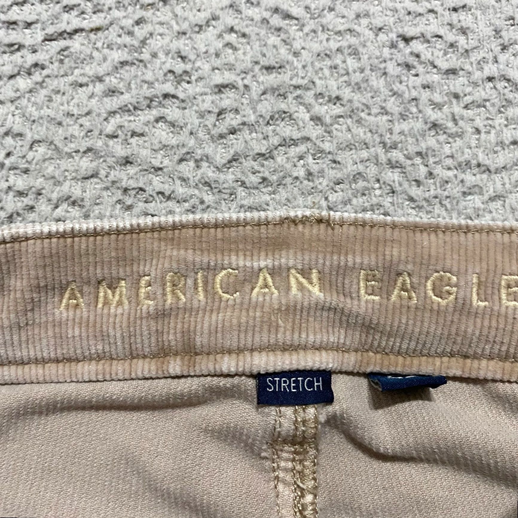 American Eagle Outfitters American Eagle Jeans Womens 0P Beige Corduroy Medium Wash High Rise Jegging Size 25" / US 0 / IT 36 - 3 Thumbnail