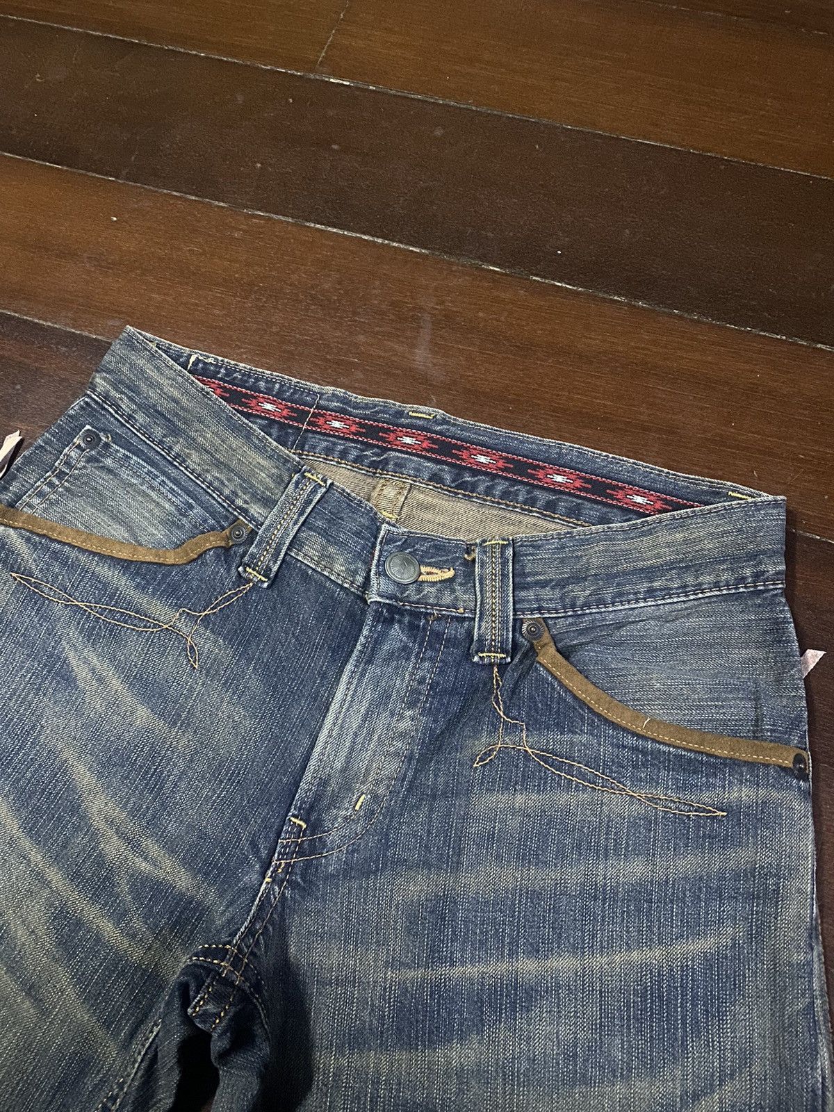Edwin Fire 🔥 EDWIN EXCLUSIVE VINTAGE dirty mud wash Size US 34 / EU 50 - 7 Thumbnail
