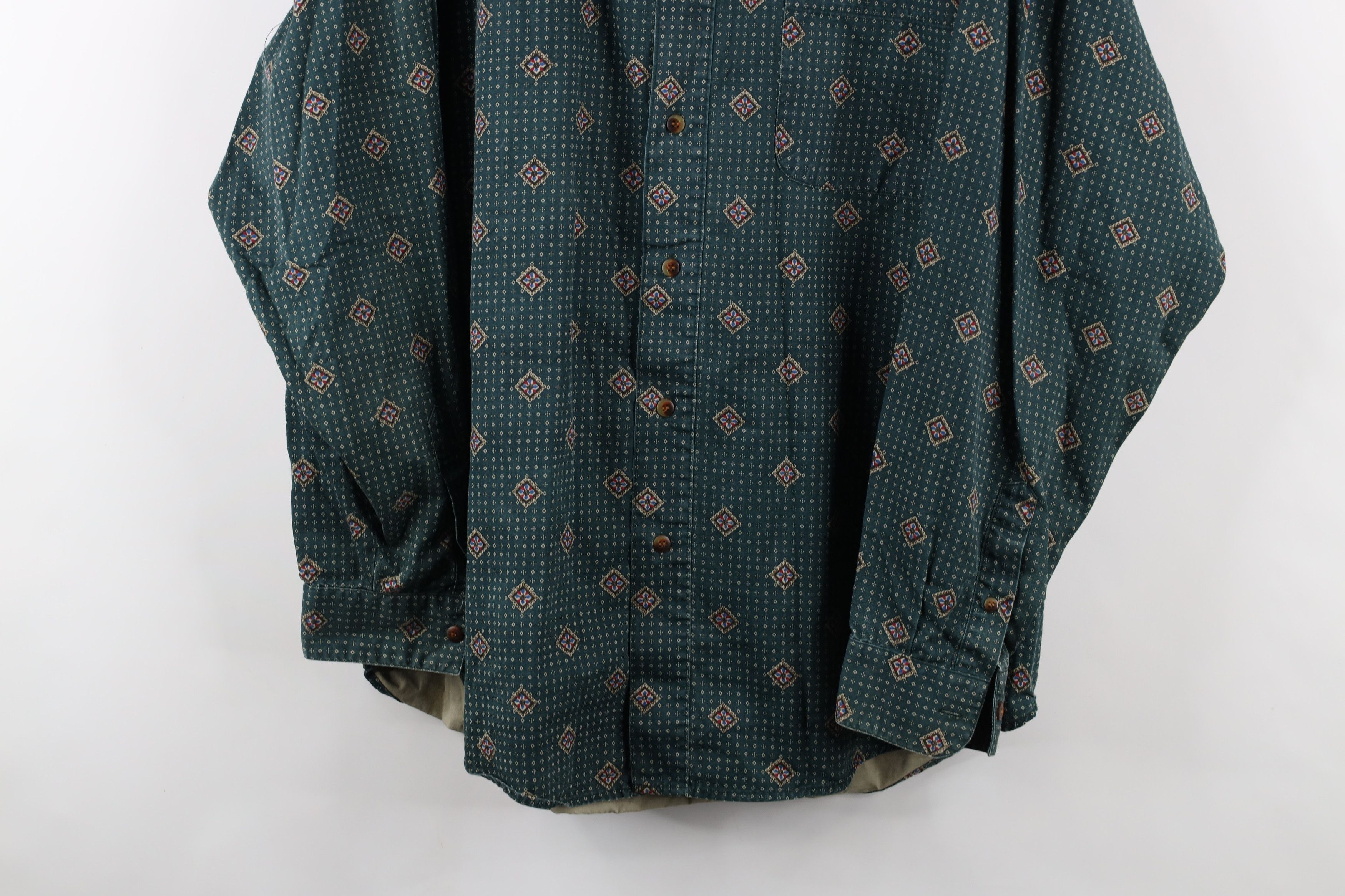 Vintage Vintage 90s Streetwear Geometric Collared Button Down Shirt Size US L / EU 52-54 / 3 - 3 Thumbnail