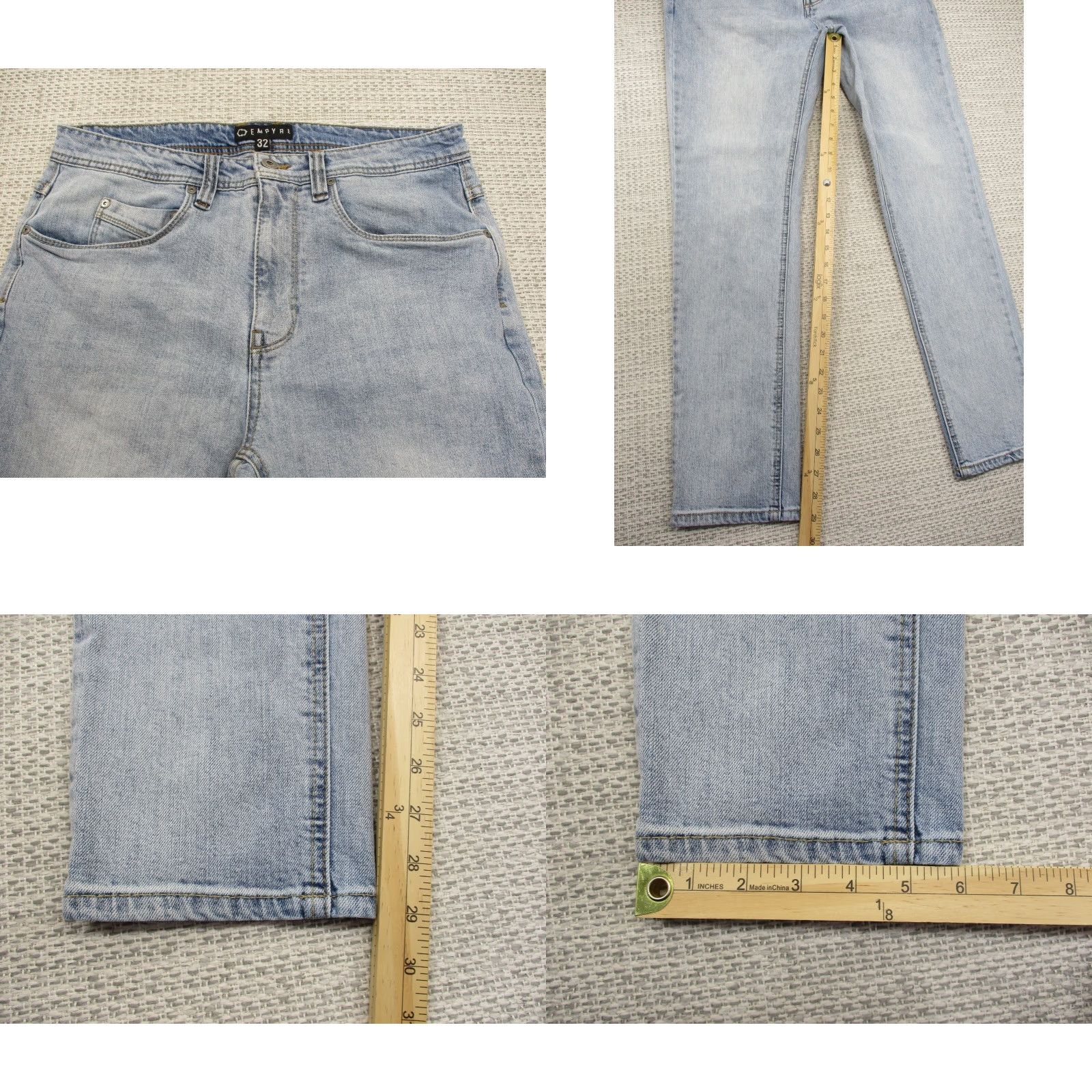 Empyre Empyre Verge Jeans Distressed Light Blue Denim Mens 32x29 Streetwear Size US 32 / EU 48 - 8 Thumbnail