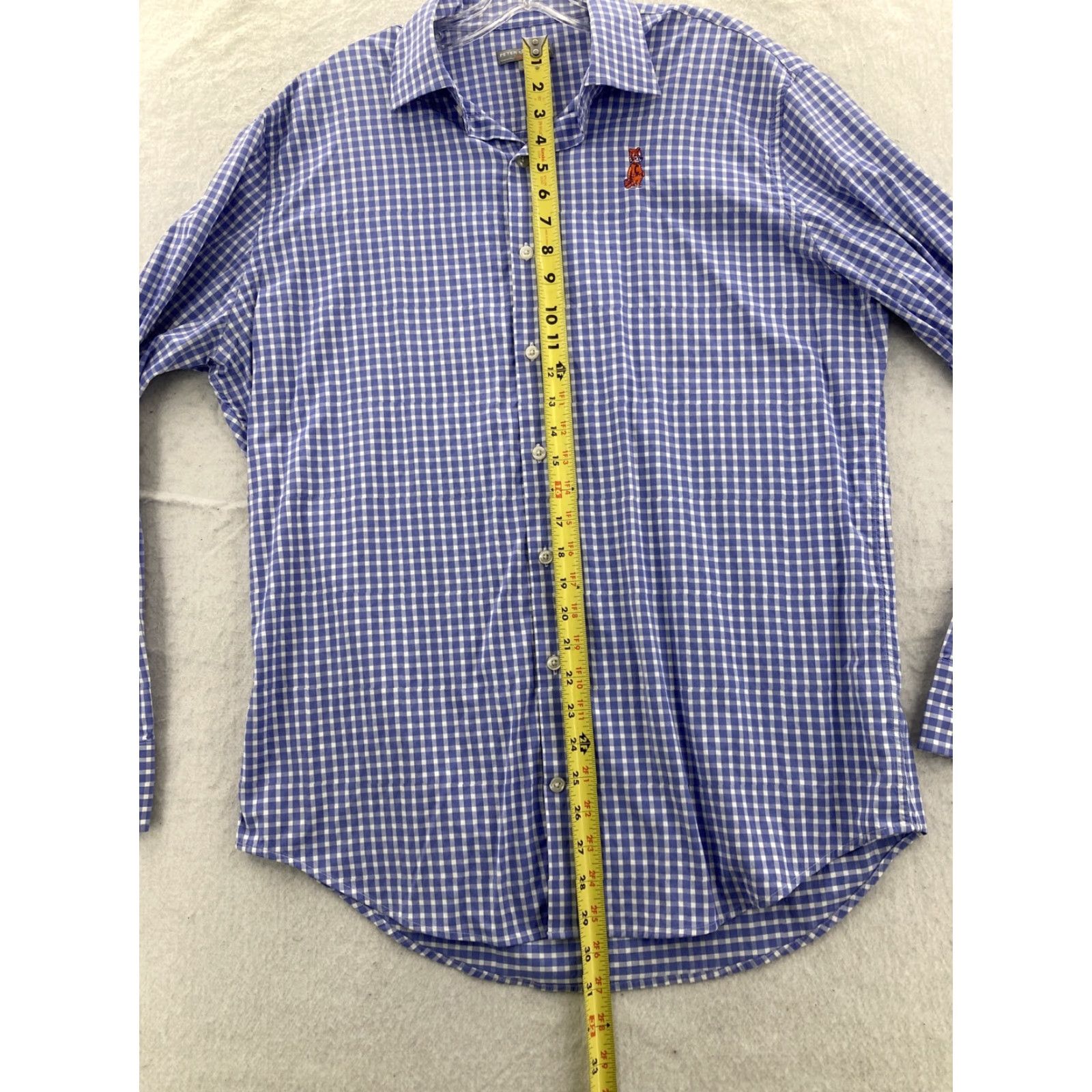Peter Millar Peter Millar Button-Up Shirt Mens Size Large Blue Plaid Long Sleeve Size US L / EU 52-54 / 3 - 4 Thumbnail