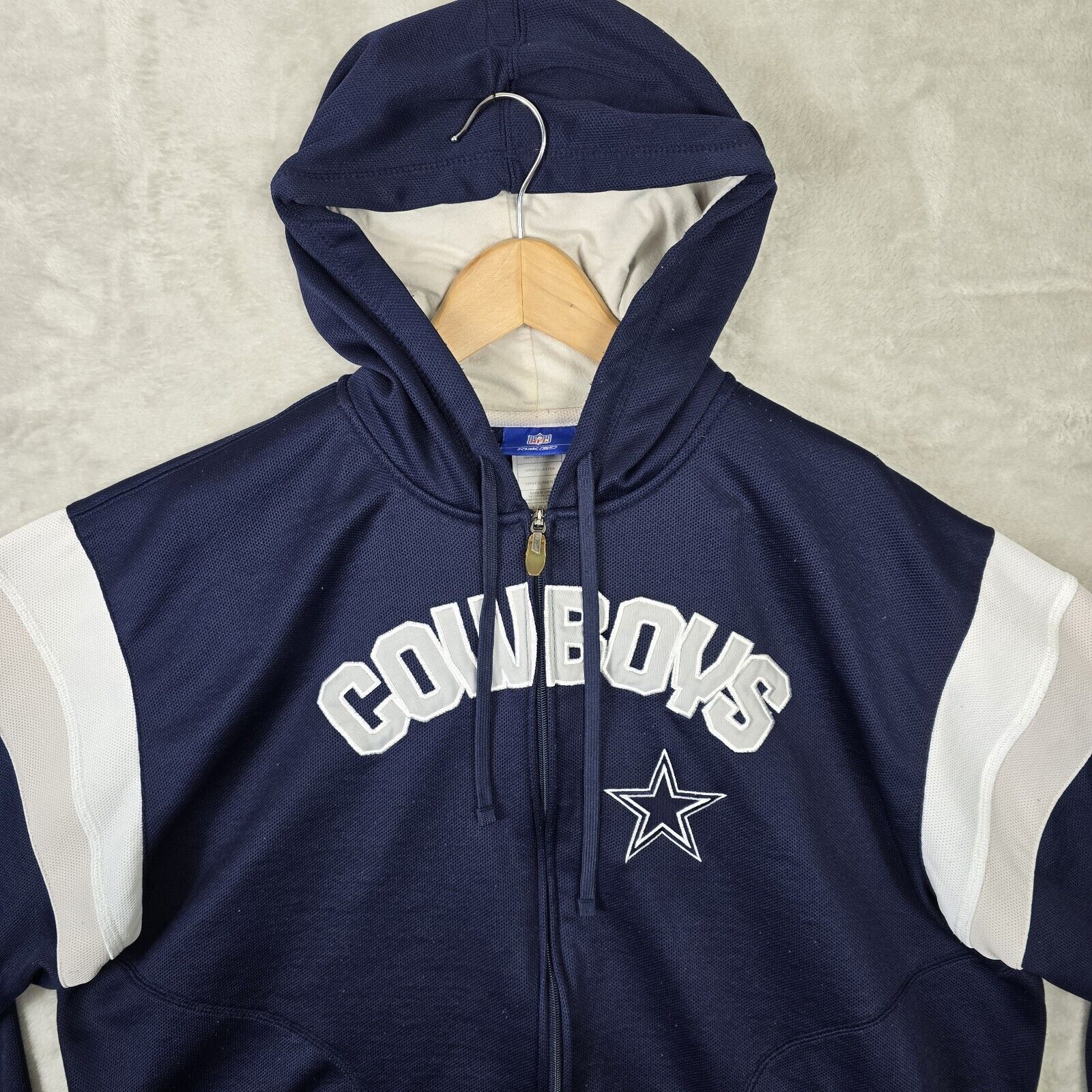 Reebok Reebok Dallas Cowboys Hoodie Mens XL Full Zip Jacket Size US XL / EU 56 / 4 - 3 Thumbnail