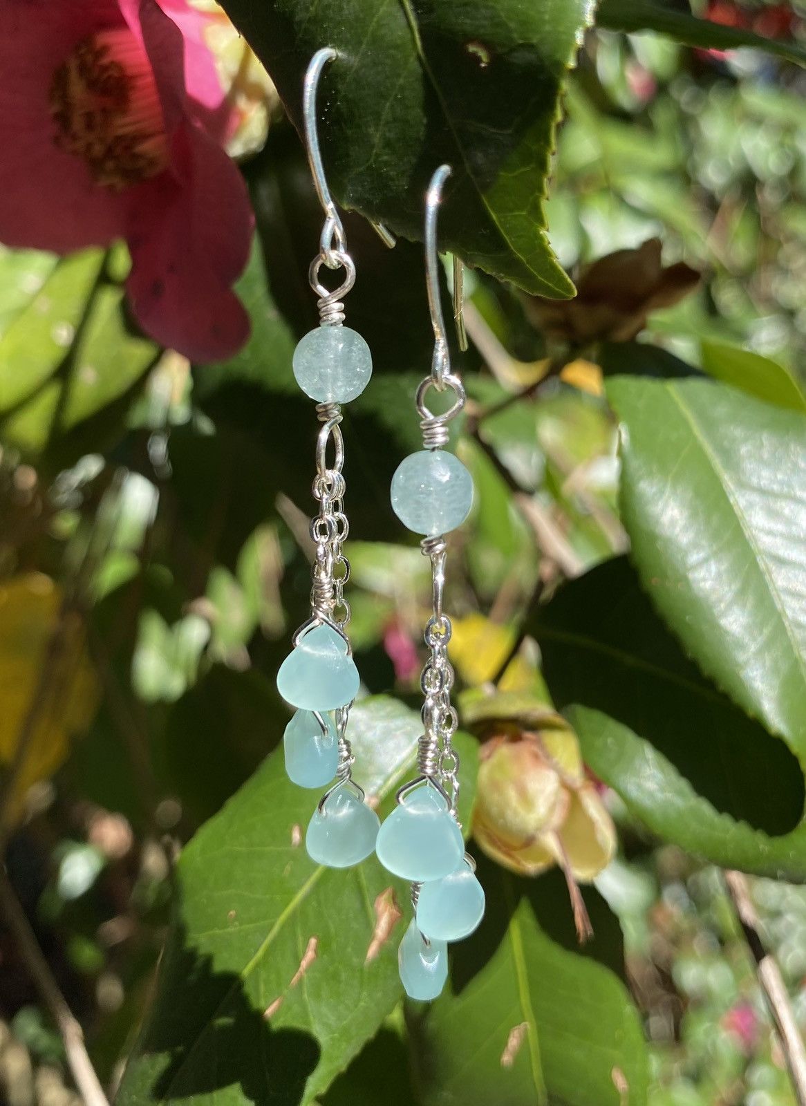 Handmade Chalcedony Dangle Earrings Size ONE SIZE - 2 Thumbnail