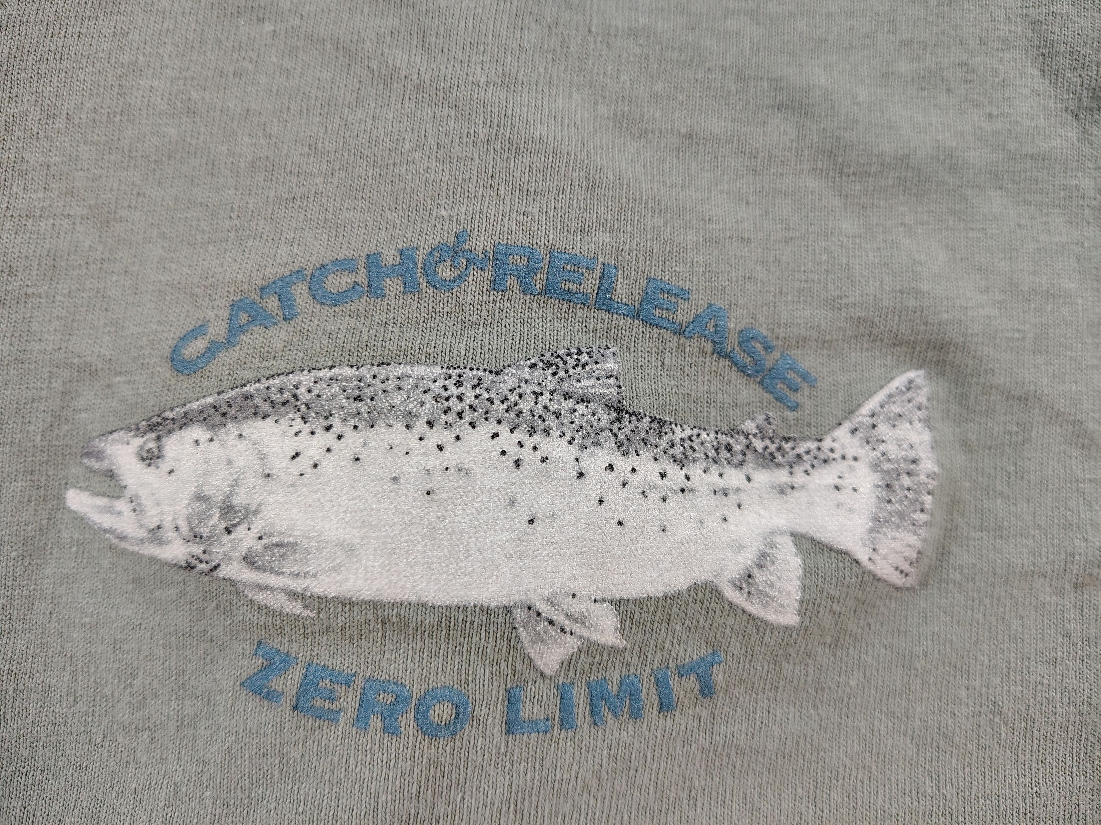 Hanes Men's Catch & Release Zero Limit Fishing Graphic T-Shirt Size US S / EU 44-46 / 1 - 4 Thumbnail