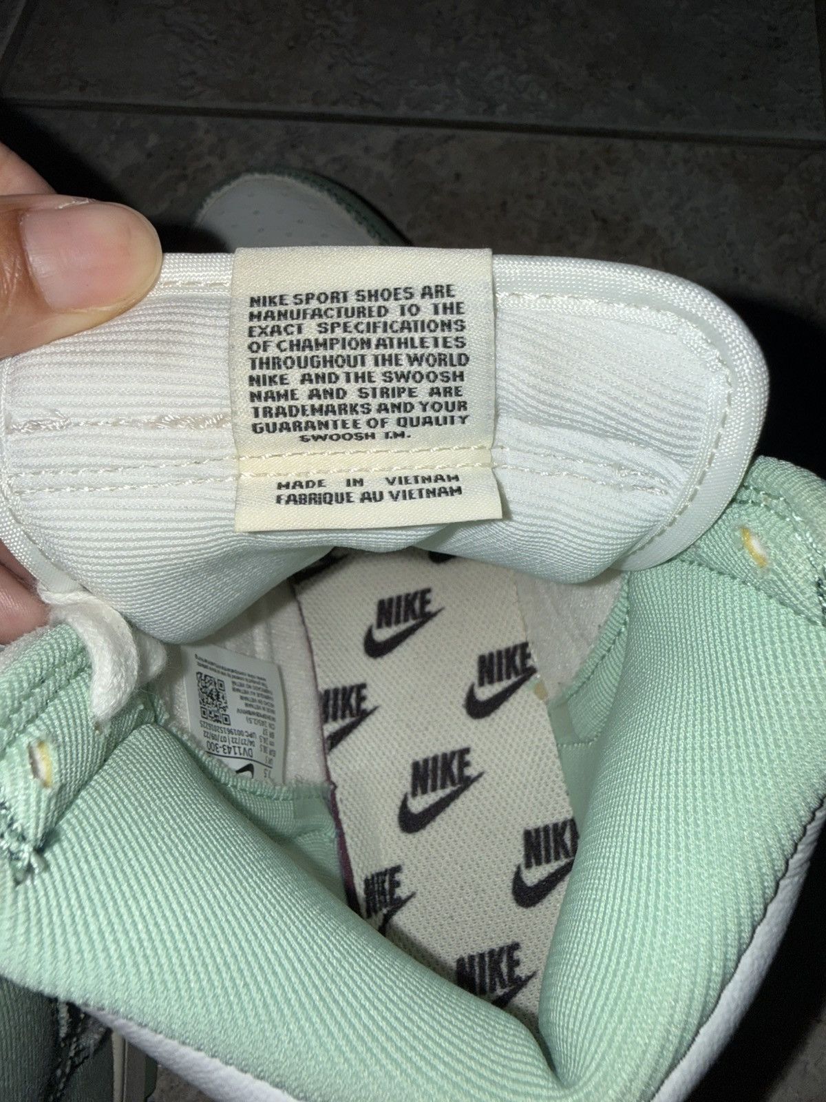 Nike 1985 Enamel Green Denim Dunks Size US 7.5 / IT 37.5 - 4 Thumbnail