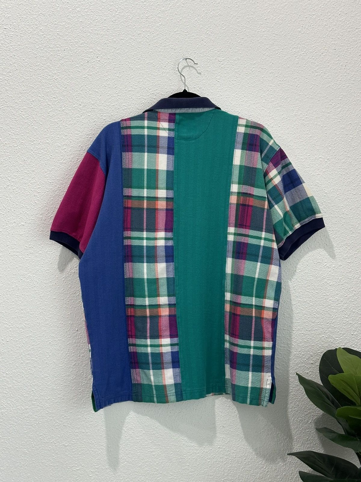 Chaps Ralph Lauren Vintage 90s Chaps Ralph Lauren Patch Work Polo Shirt Medium Size US M / EU 48-50 / 2 - 6 Thumbnail
